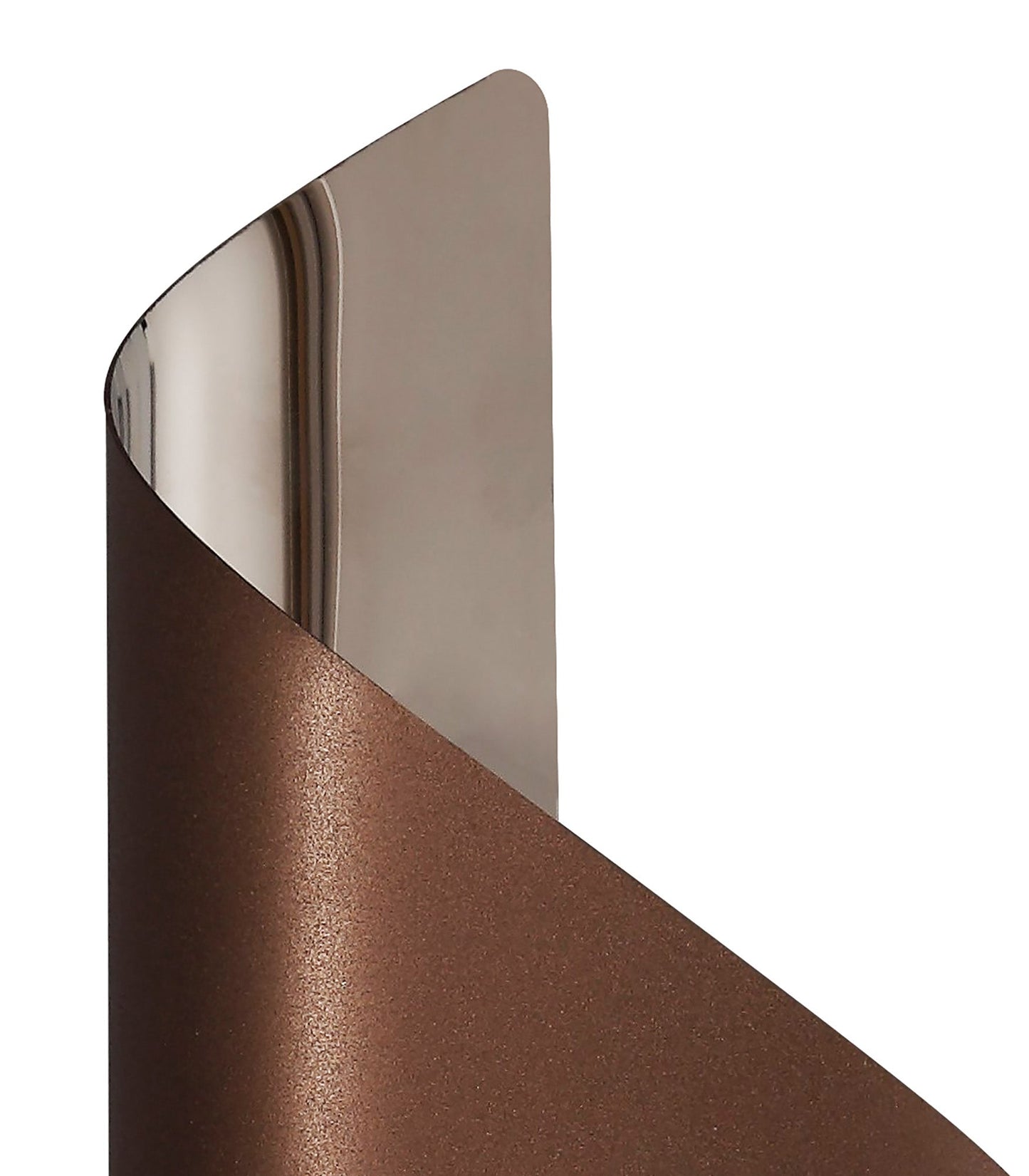 Arley Wall Lamp Small, 1 x 8W LED, 3000K, 640lm, Satin Brown and Polished Chrome, 3yrs Warranty 2
