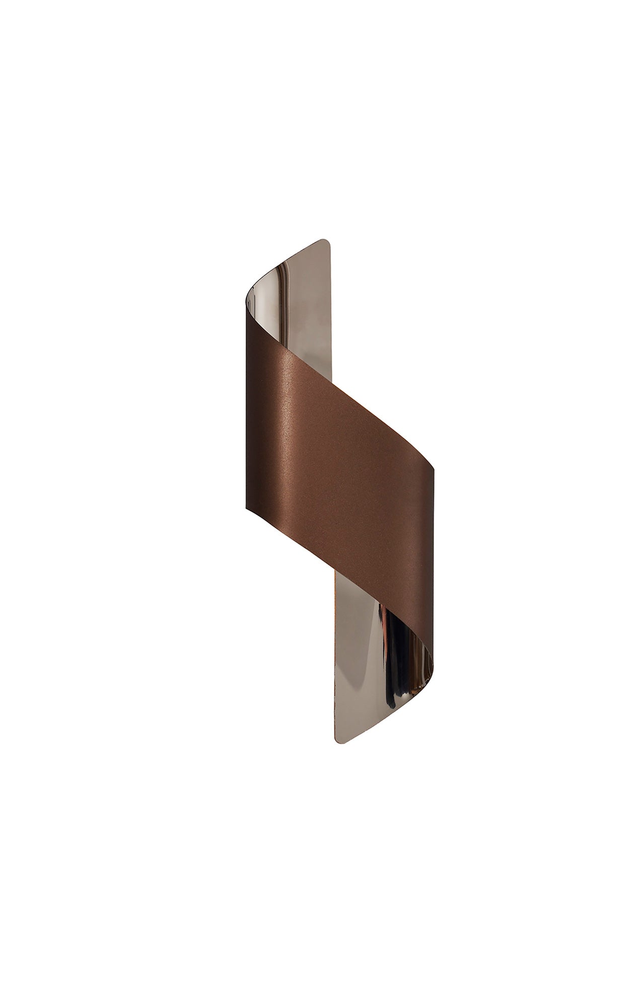Arley Wall Lamp Small, 1 x 8W LED, 3000K, 640lm, Satin Brown and Polished Chrome, 3yrs Warranty 2