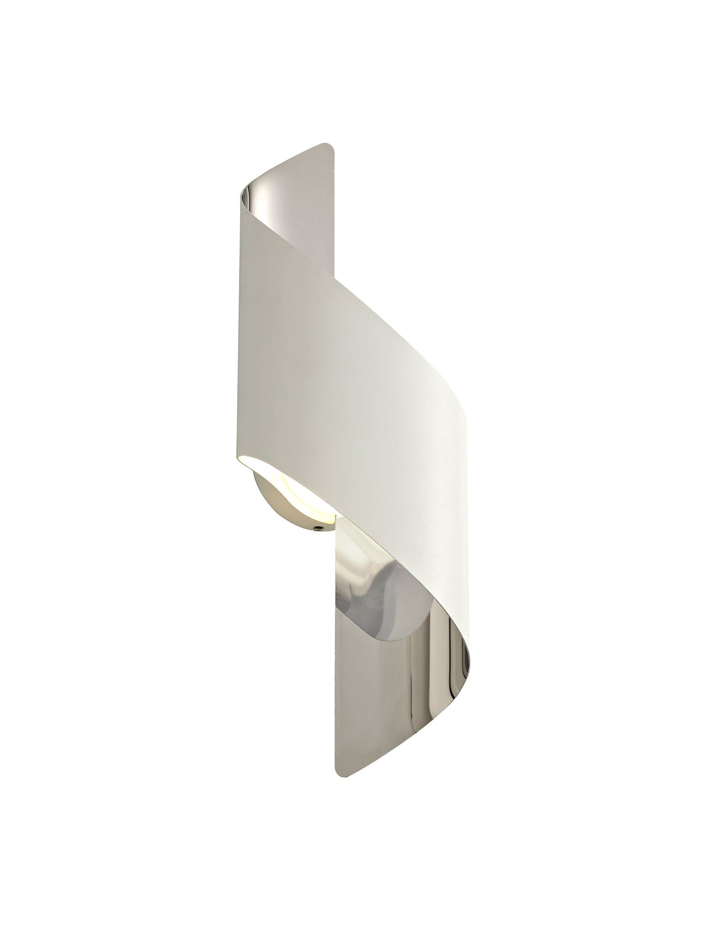 Arley Wall Lamp Small, 1 x 8W LED, 3000K, 640lm, White and Polished Chrome, 3yrs Warranty 2