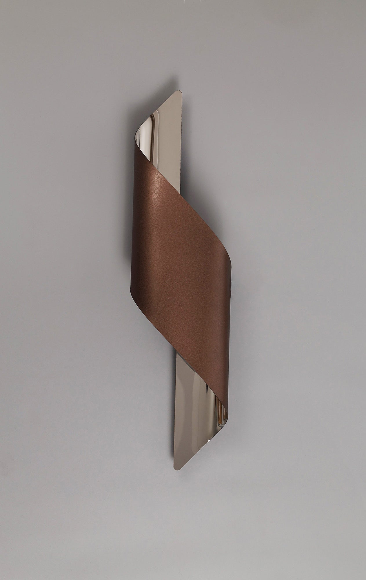 Arley Wall Lamp Large, 1 x 8W LED, 3000K, 640lm, Satin Brown and Polished Chrome, 3yrs Warranty 2