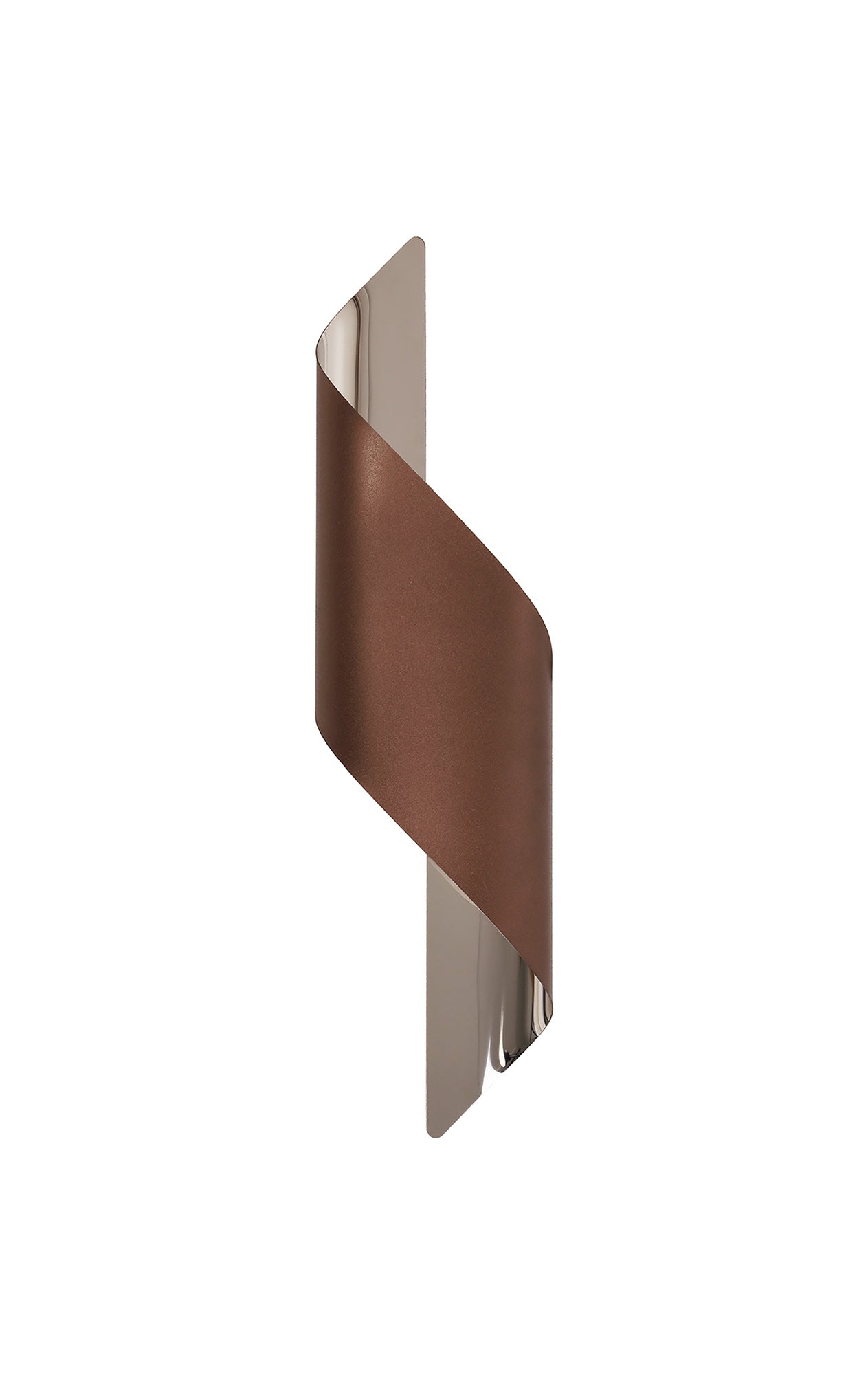 Arley Wall Lamp Large, 1 x 8W LED, 3000K, 640lm, Satin Brown and Polished Chrome, 3yrs Warranty 2