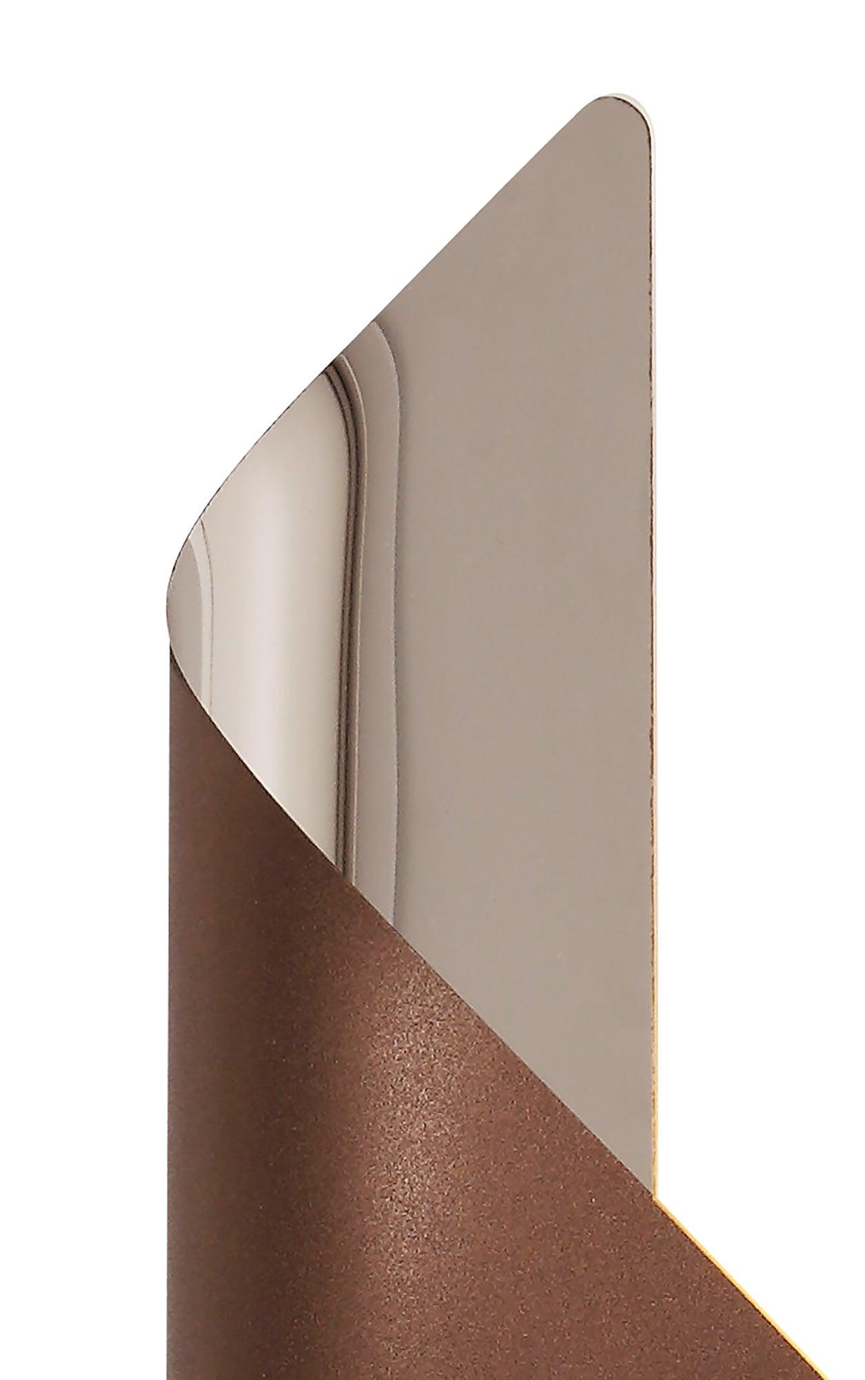 Arley Wall Lamp Large, 1 x 8W LED, 3000K, 640lm, Satin Brown and Polished Chrome, 3yrs Warranty 2