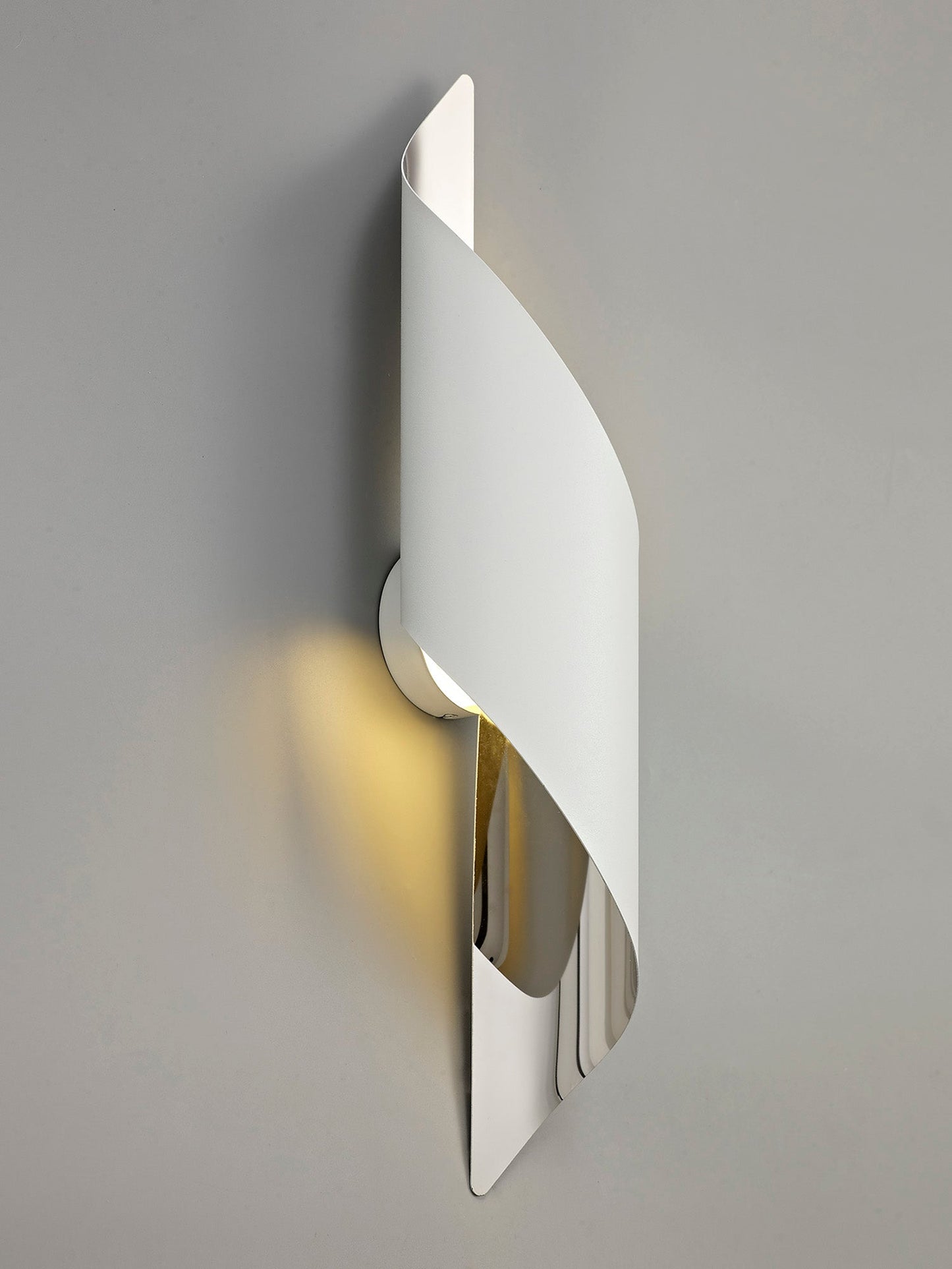 Arley Wall Lamp Large, 1 x 8W LED, 3000K, 640lm, White and Polished Chrome, 3yrs Warranty 2
