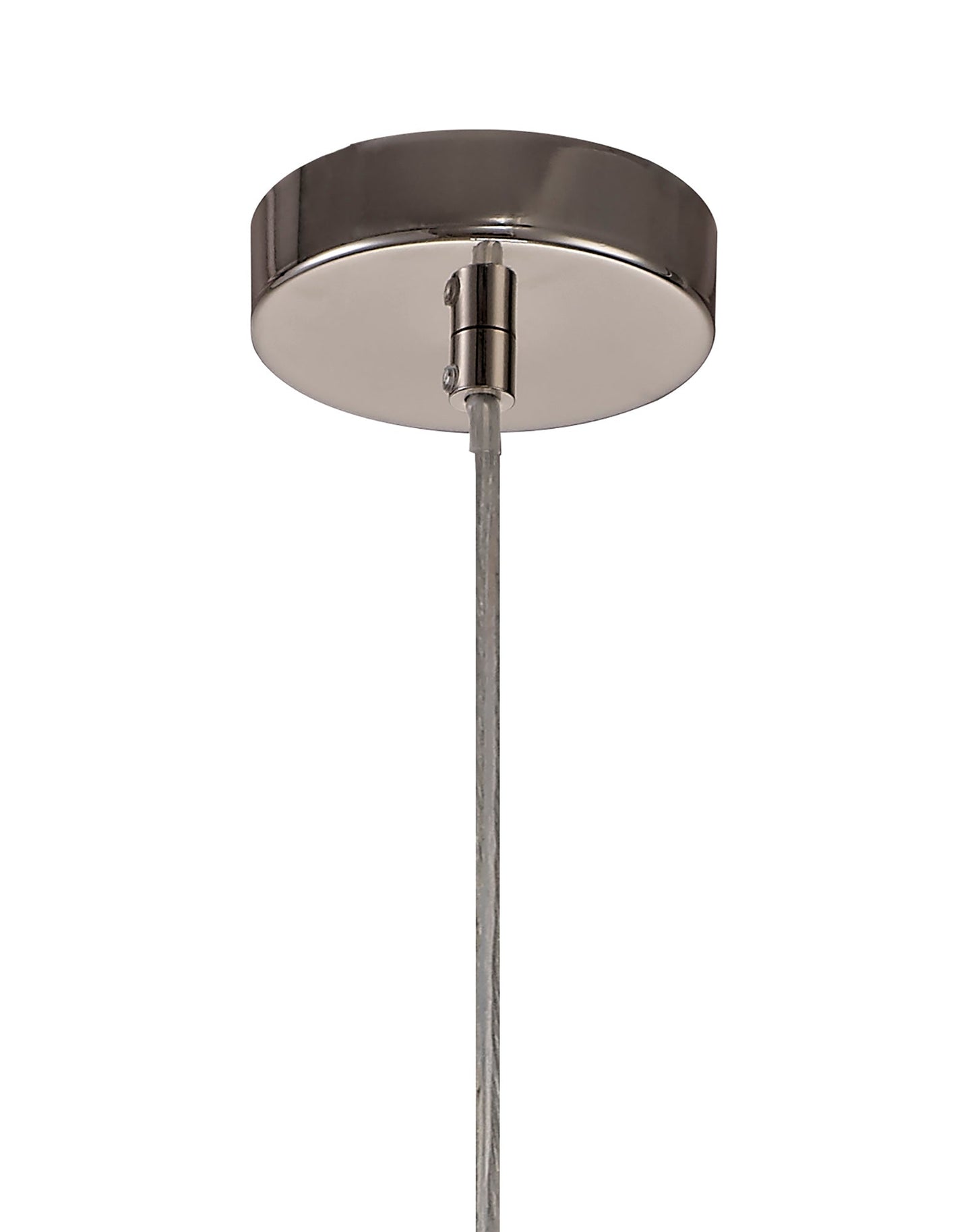 Ashley Elliptical Sphere Pendant, 1 x E27, Polished Nickel 2