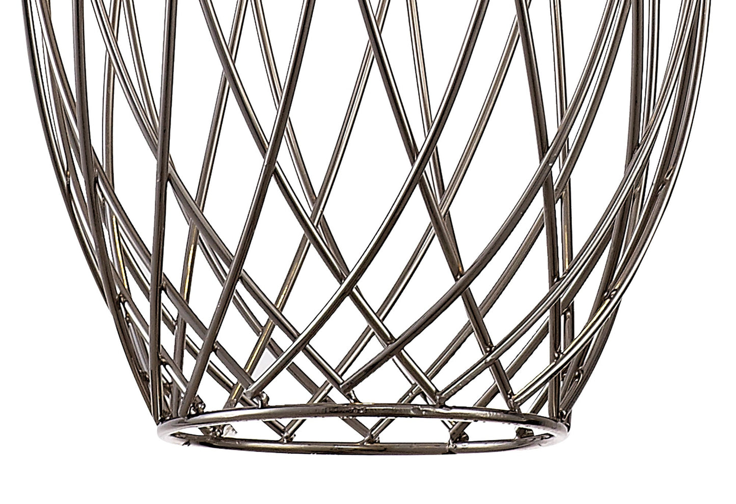 Ashley Curved Cylinder Pendant, 1 x E27, Polished Nickel 2
