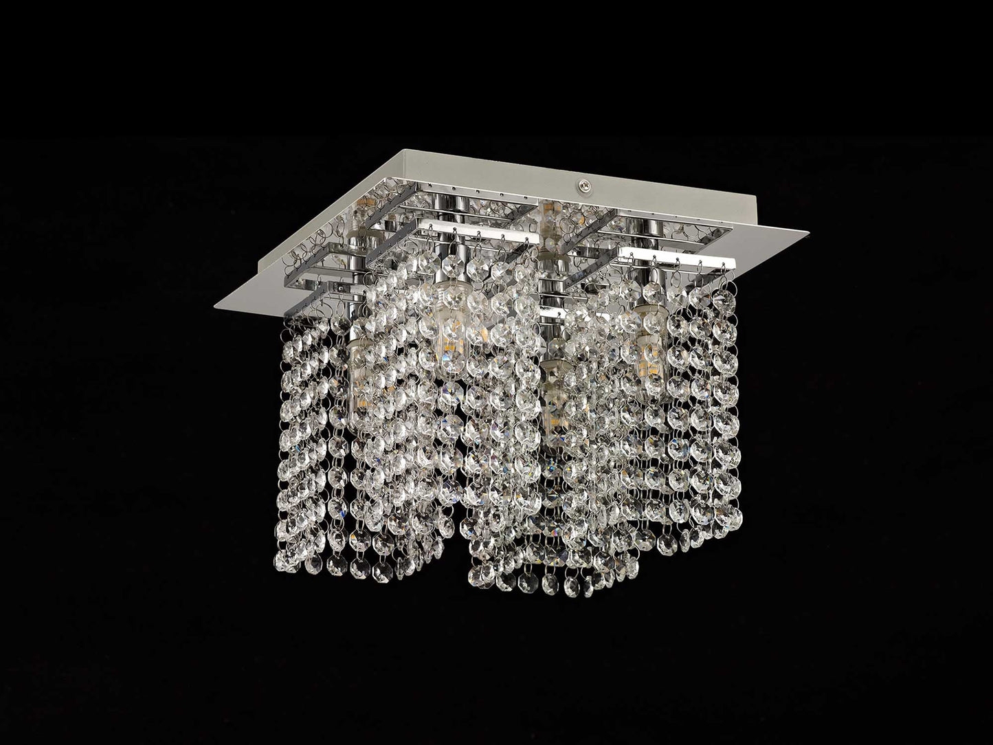 Ashworth Ceiling Light, 4 x G9, IP44, Polished Chrome and Crystal 2
