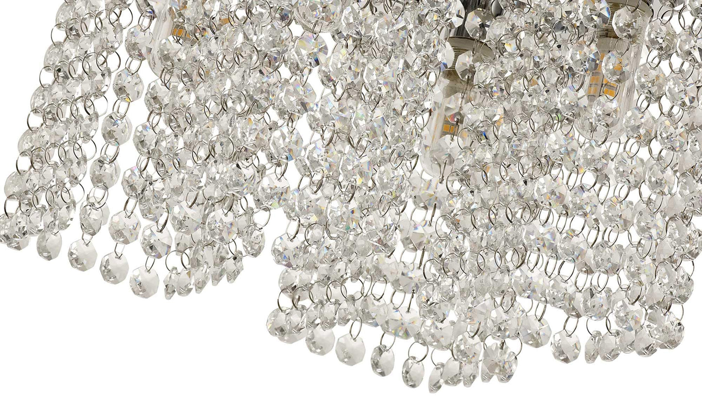 Ashworth Ceiling Light, 4 x G9, IP44, Polished Chrome and Crystal 2