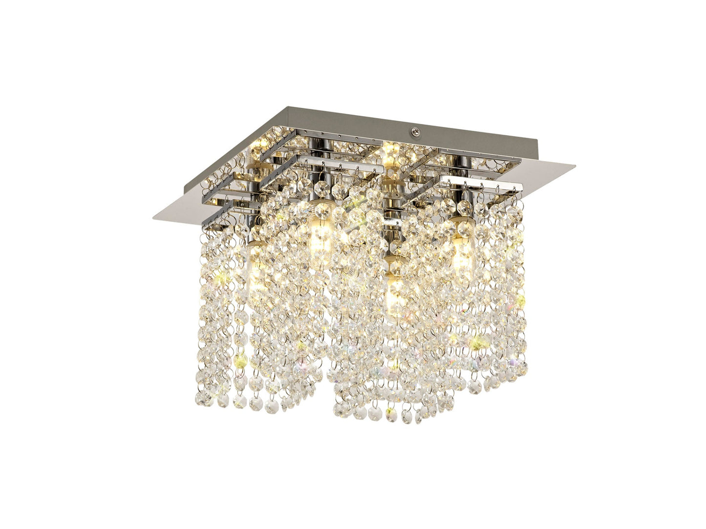 Ashworth Ceiling Light, 4 x G9, IP44, Polished Chrome and Crystal 2