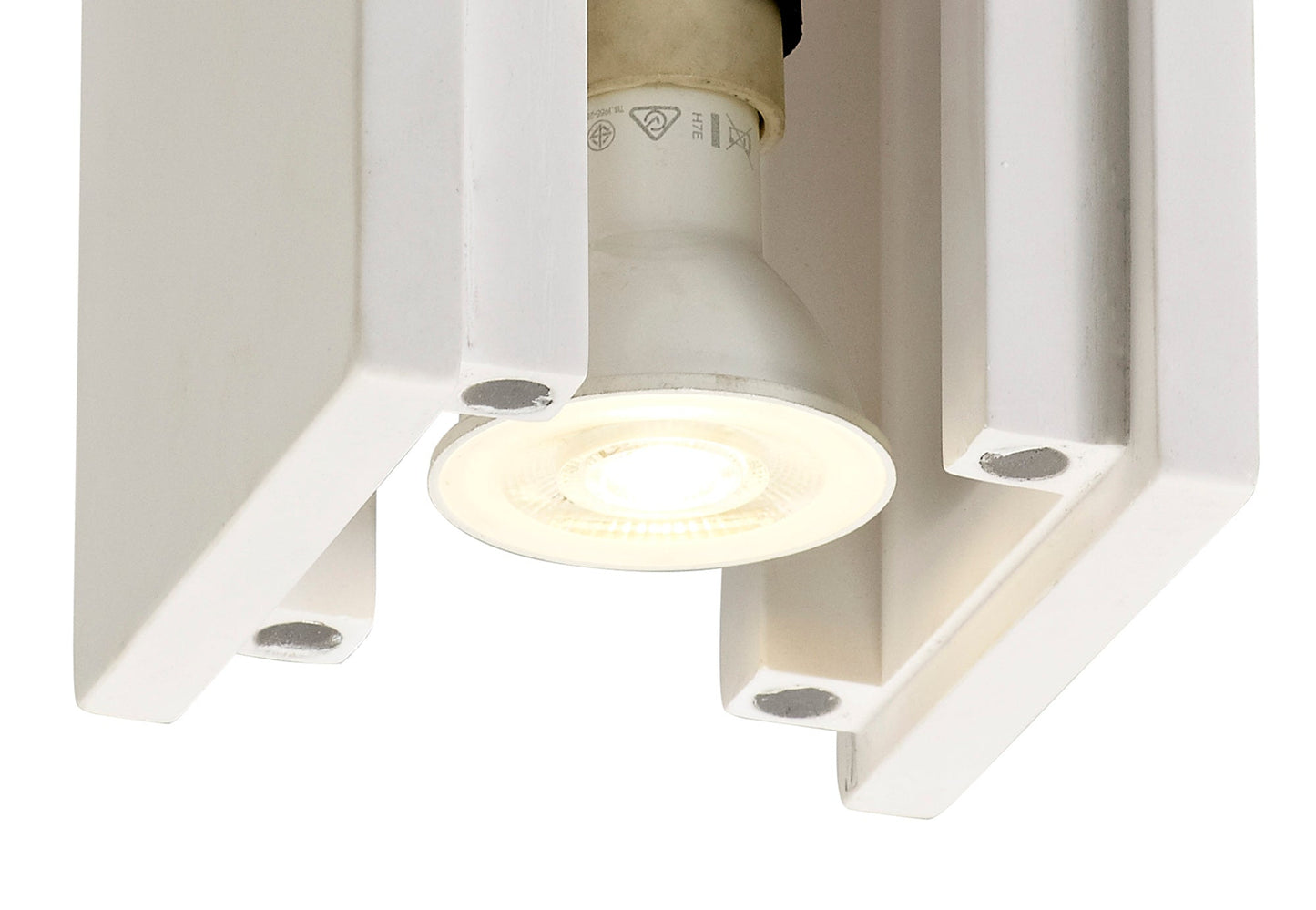 Astbury Square Ceiling, 1 x GU10 Max 25W, White Paintable Gypsum 2