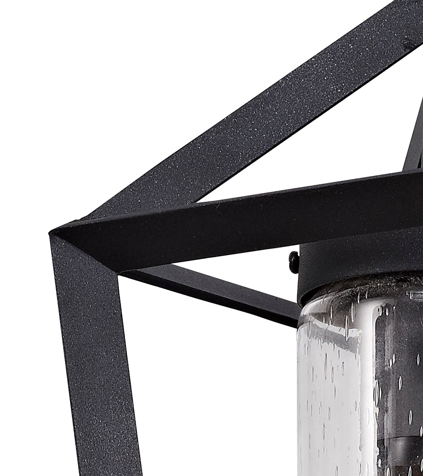 Bach Down Wall Lamp, 1 x E27, IP54, Anthracite and Clear Rain Drop Effect Glass, 2yrs Warranty