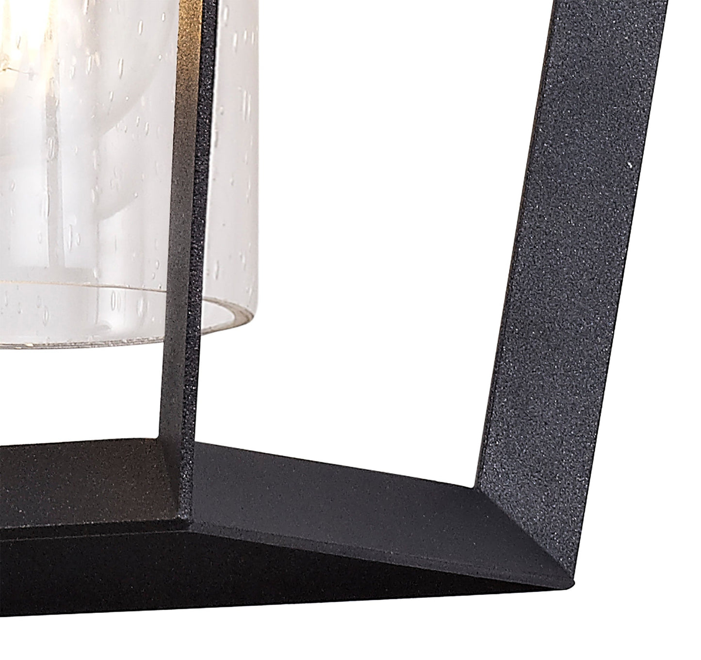 Bach Down Wall Lamp, 1 x E27, IP54, Anthracite and Clear Rain Drop Effect Glass, 2yrs Warranty