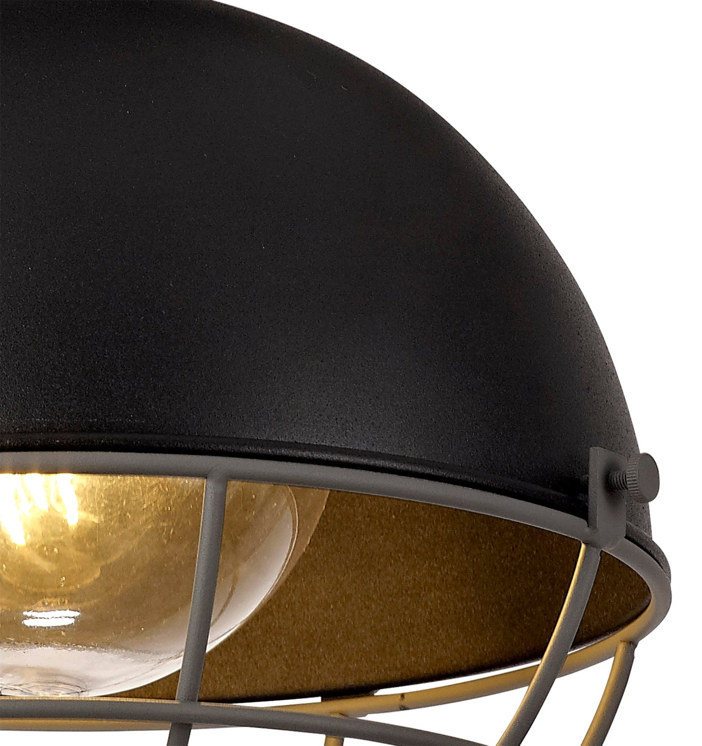 Bankhall Ceiling, 1 Light E27, IP65, Matt Black and Grey, 2yrs Warranty
