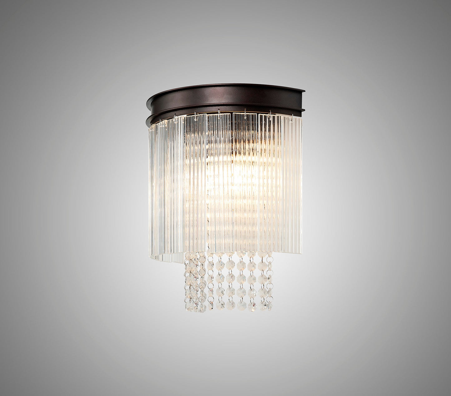 Barns Wall Light, 2 Light E14, Brown Oxide