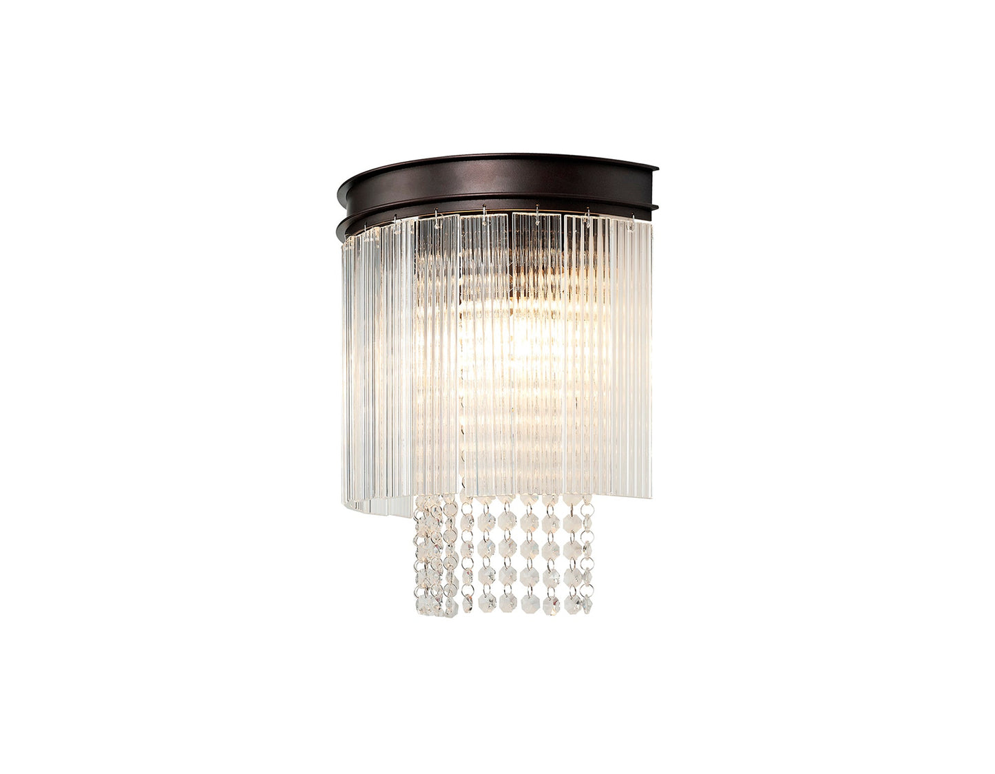 Barns Wall Light, 2 Light E14, Brown Oxide