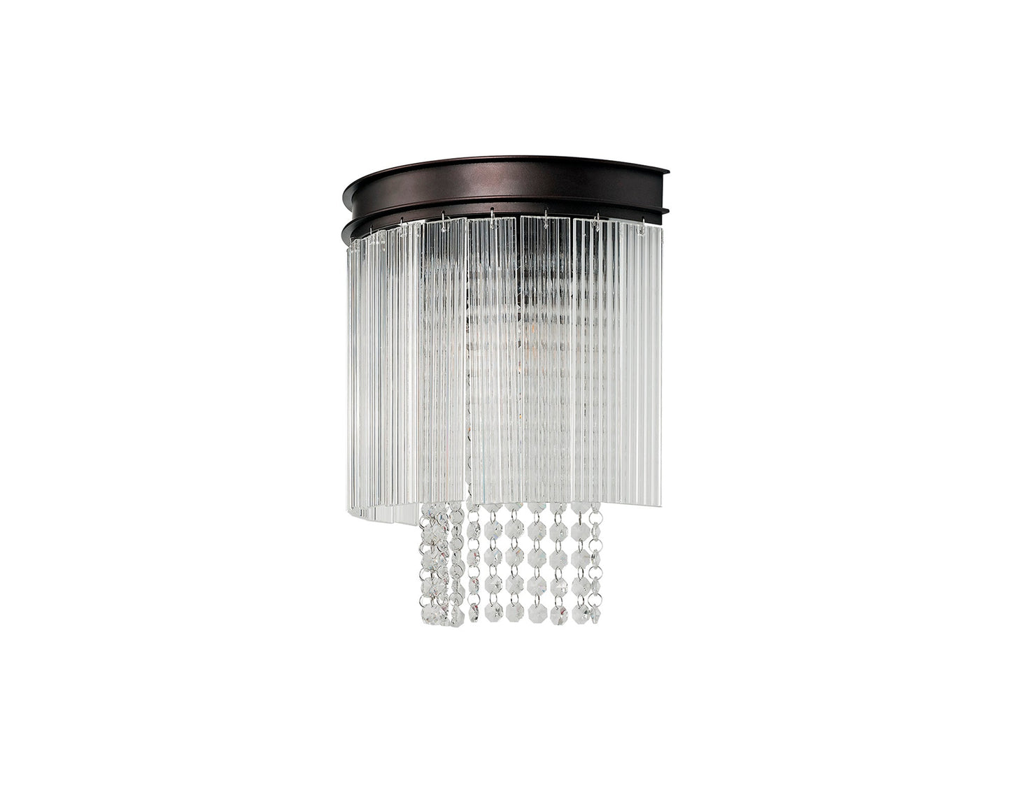 Barns Wall Light, 2 Light E14, Brown Oxide