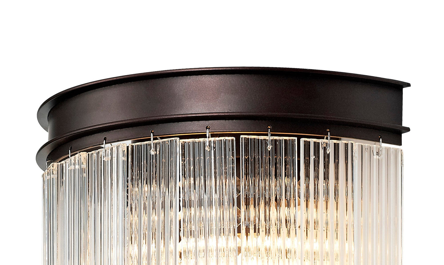Barns Wall Light, 2 Light E14, Brown Oxide