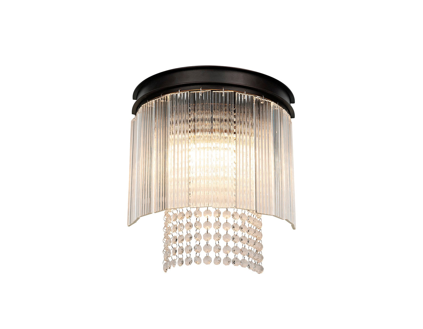 Barns Wall Light, 2 Light E14, Brown Oxide