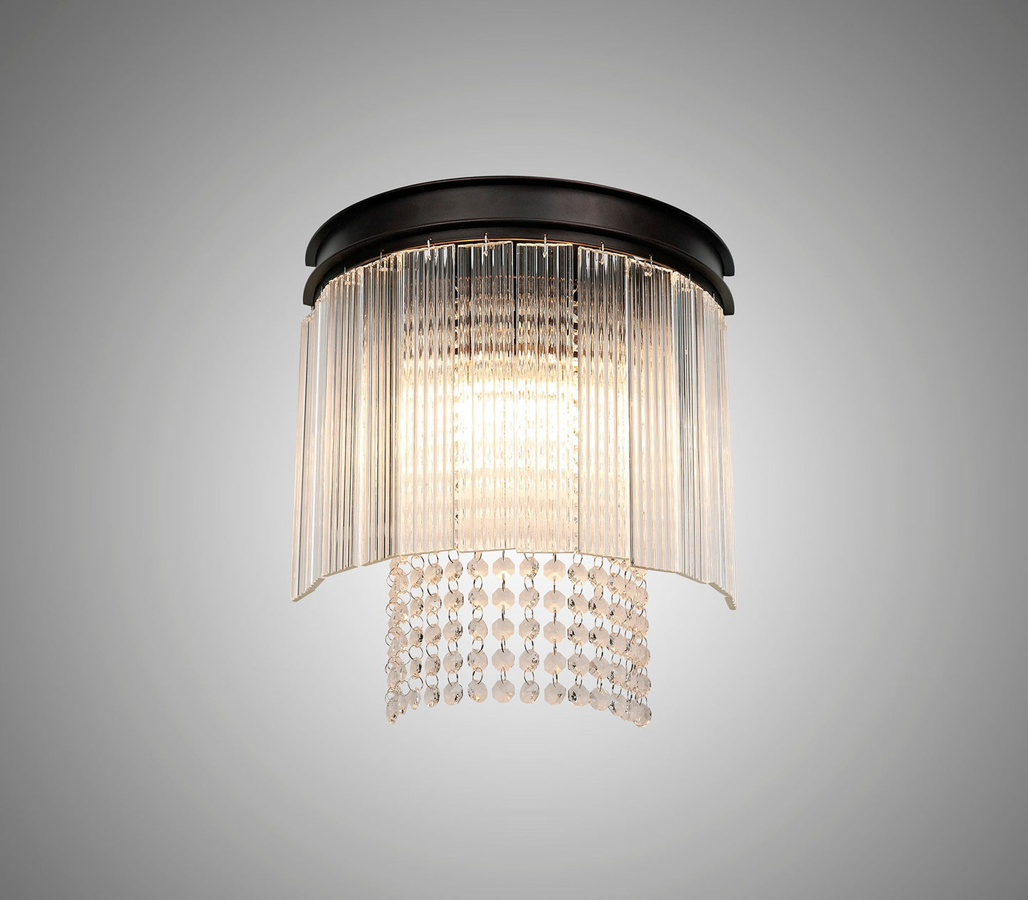 Barns Wall Light, 2 Light E14, Brown Oxide