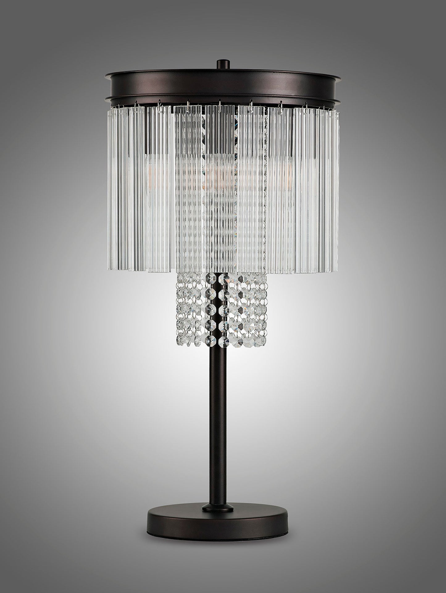 Barns Table Lamp, 6 Light E14, Brown Oxide