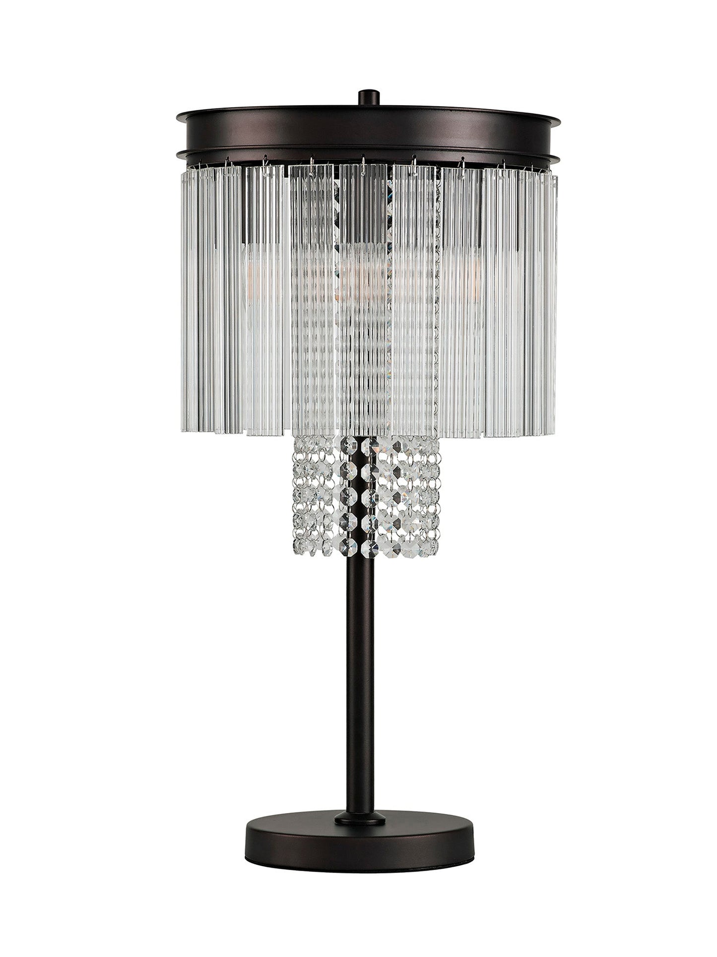 Barns Table Lamp, 6 Light E14, Brown Oxide