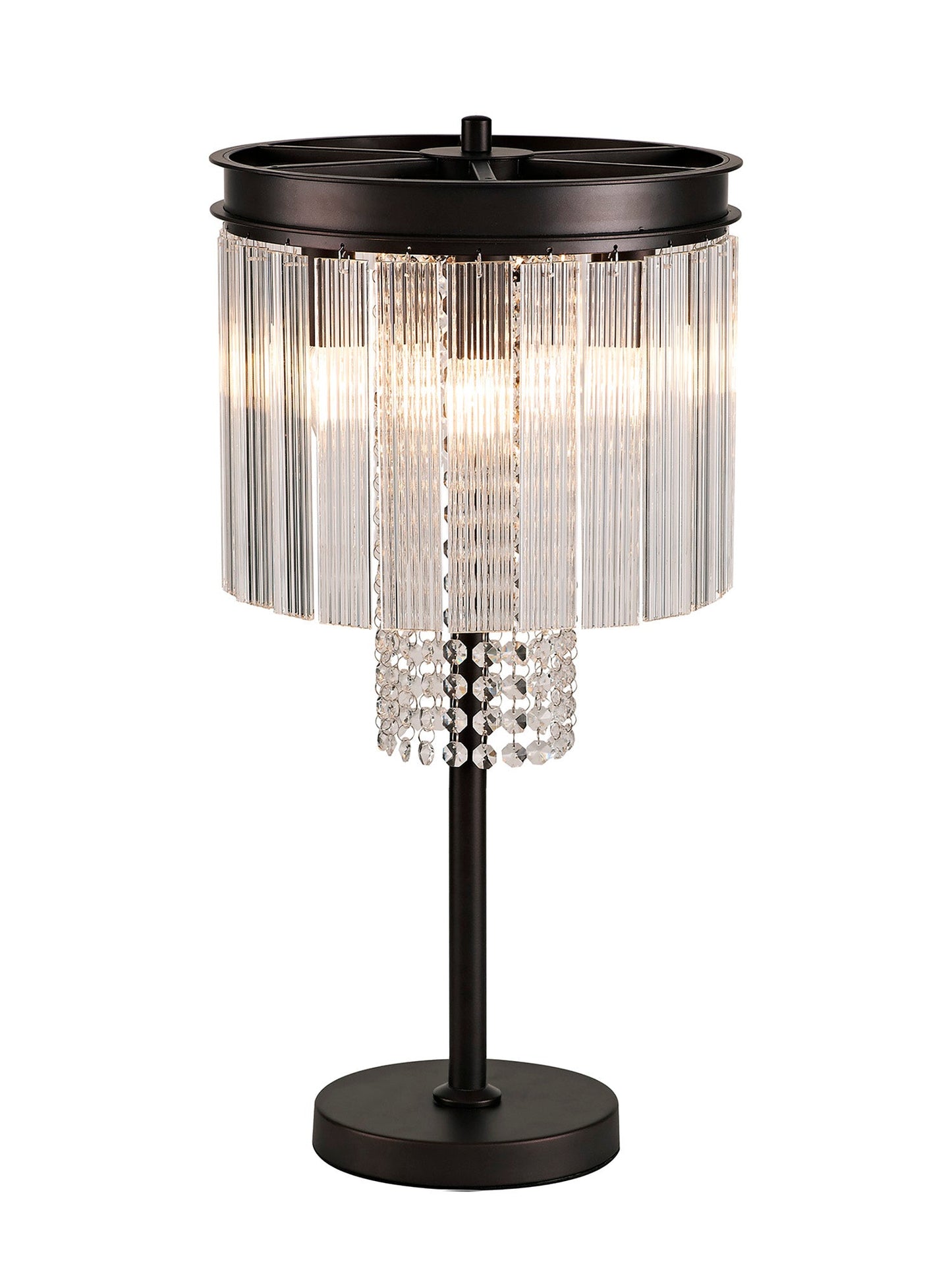 Barns Table Lamp, 6 Light E14, Brown Oxide