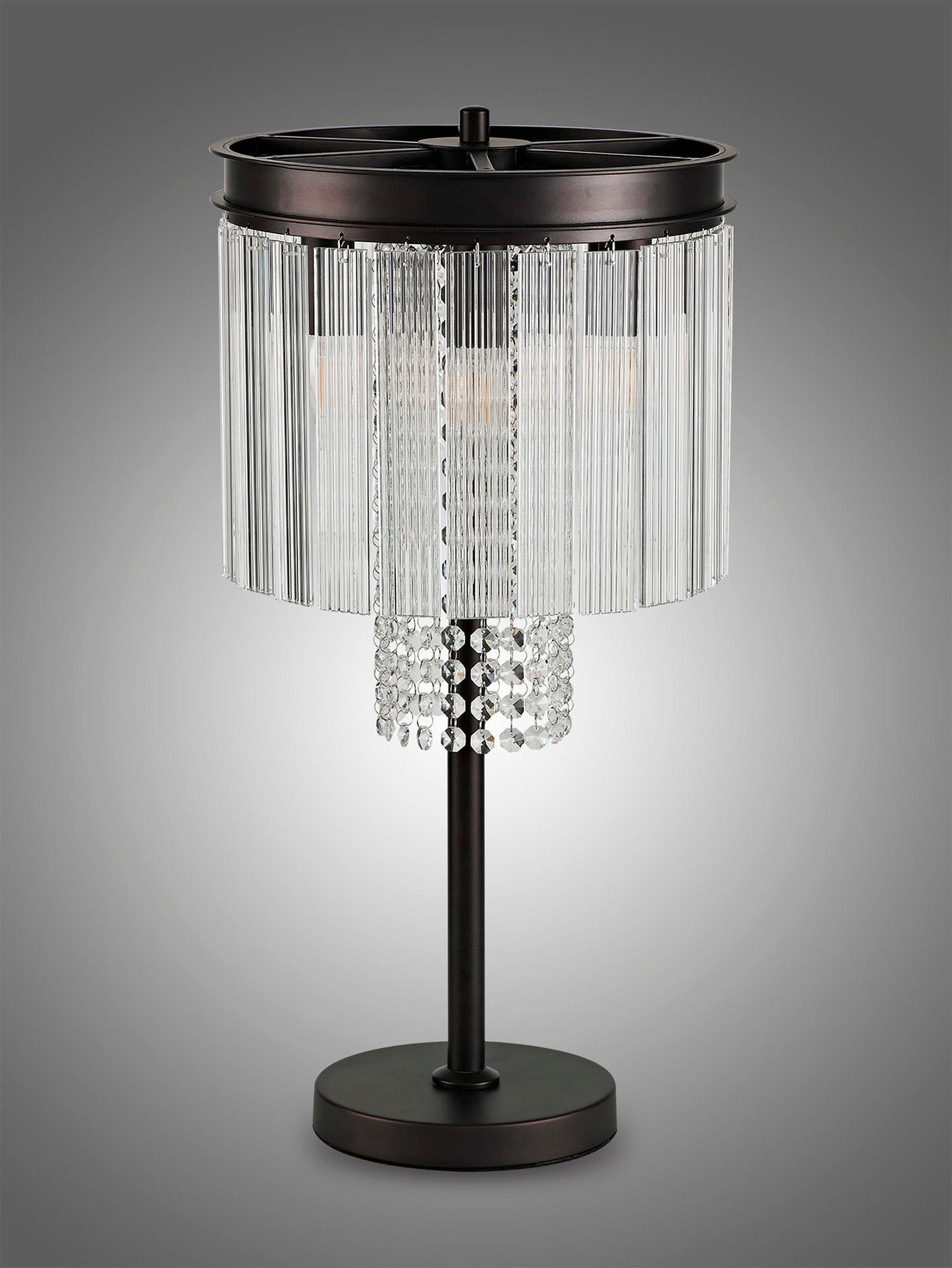 Barns Table Lamp, 6 Light E14, Brown Oxide
