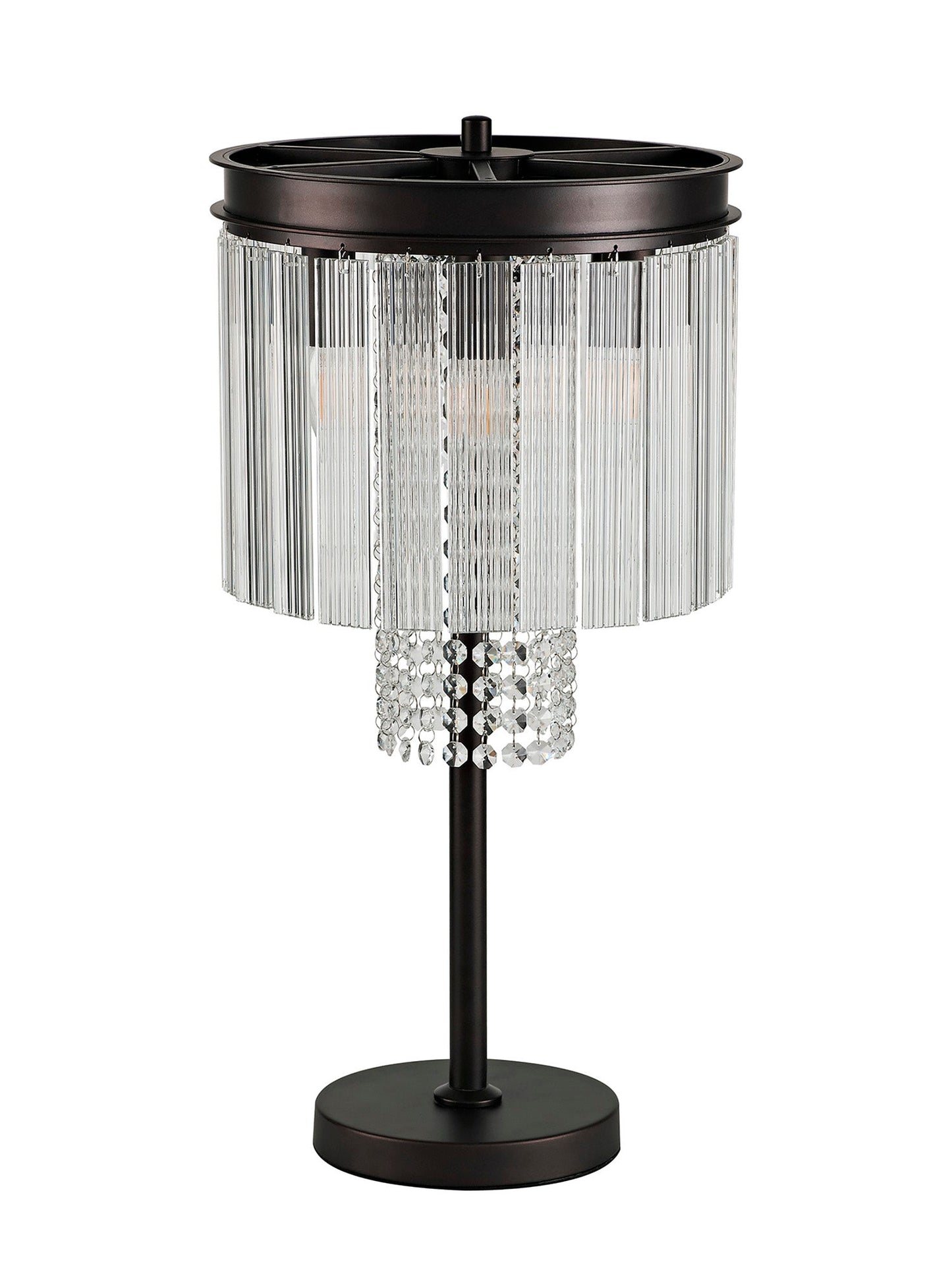 Barns Table Lamp, 6 Light E14, Brown Oxide