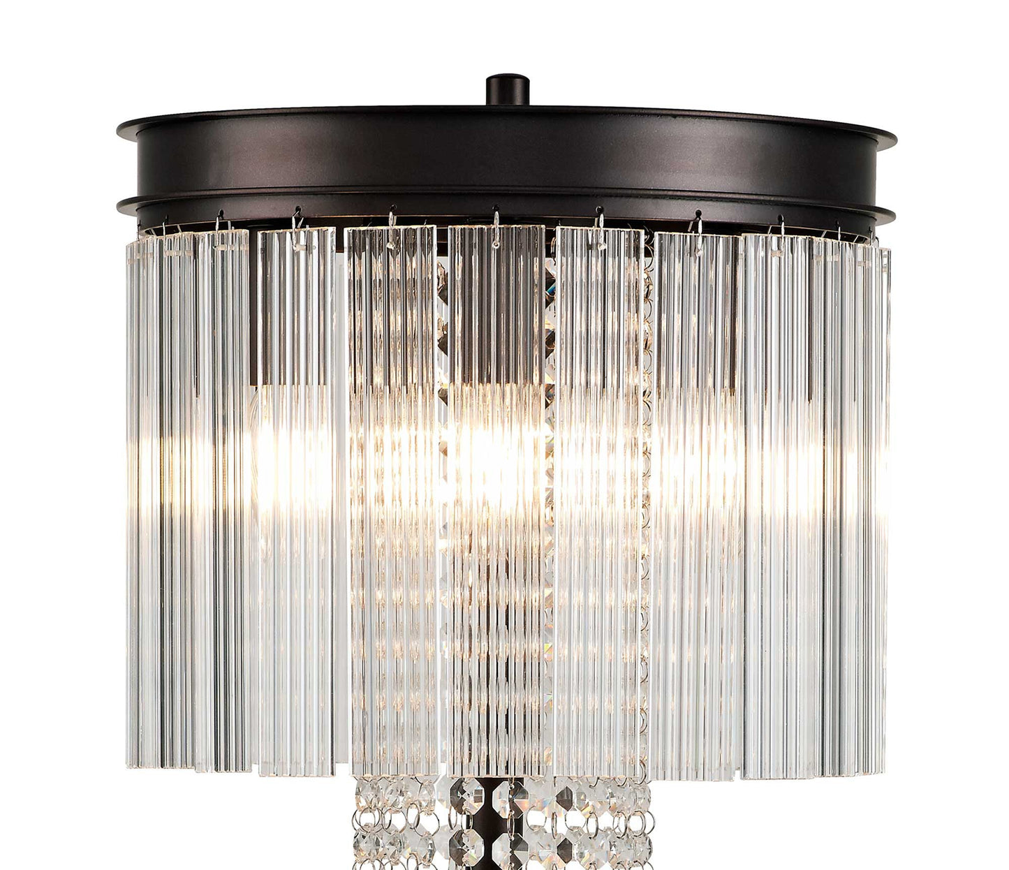 Barns Table Lamp, 6 Light E14, Brown Oxide