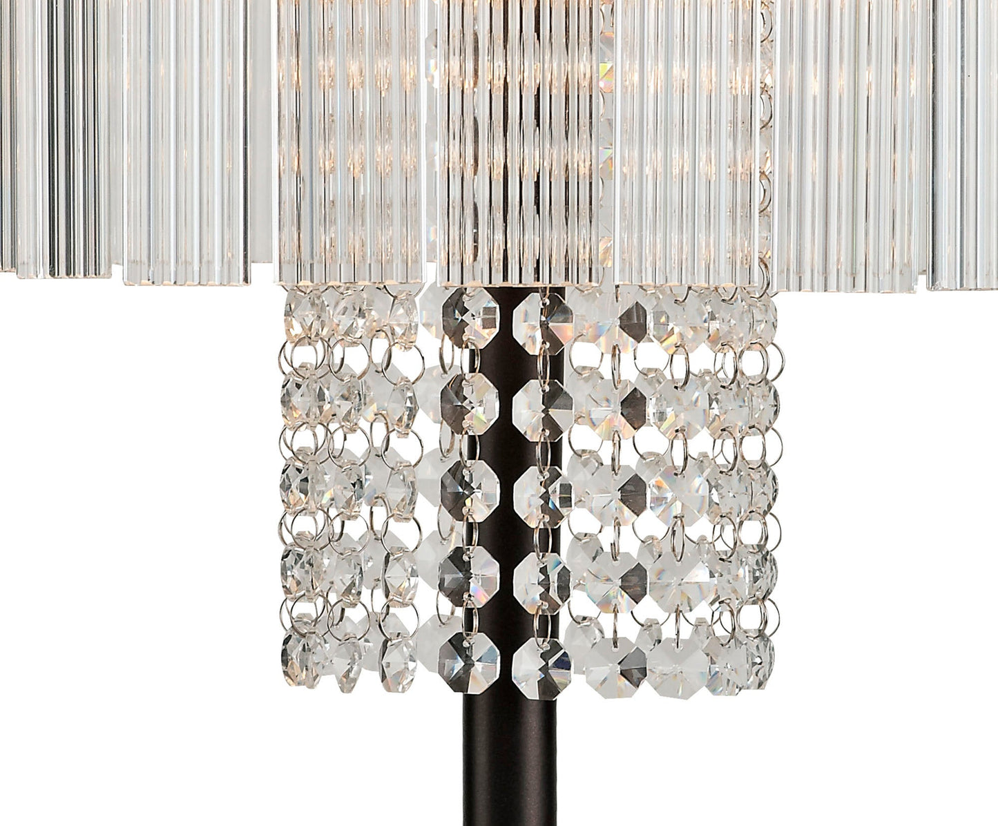 Barns Table Lamp, 6 Light E14, Brown Oxide