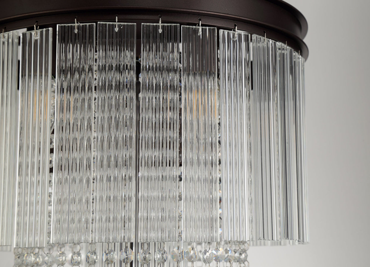 Barns Table Lamp, 6 Light E14, Brown Oxide