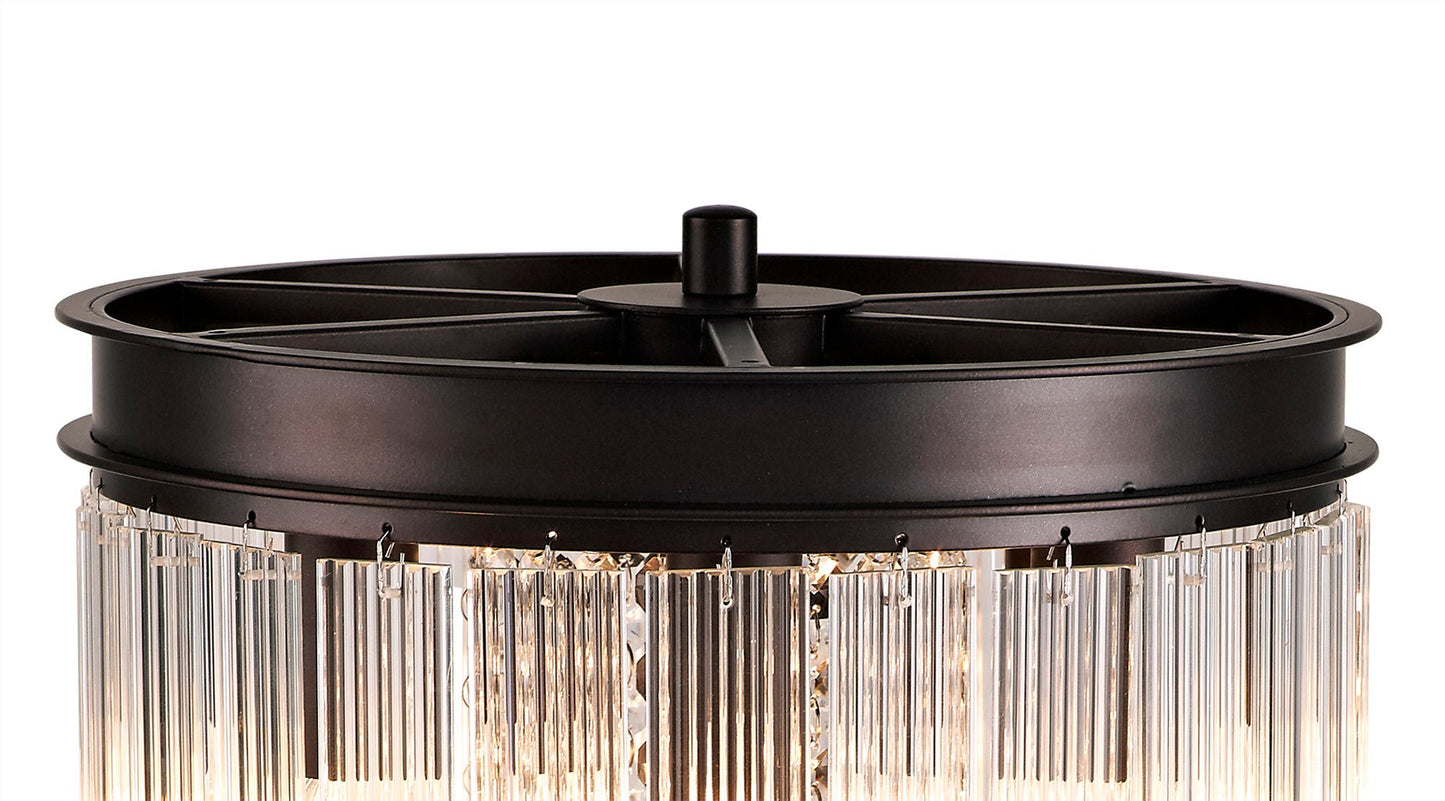Barns Table Lamp, 6 Light E14, Brown Oxide
