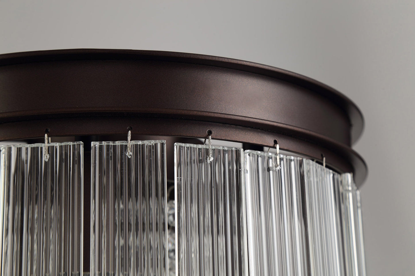 Barns Table Lamp, 6 Light E14, Brown Oxide