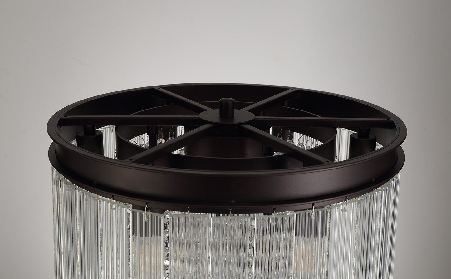 Barns Table Lamp, 6 Light E14, Brown Oxide