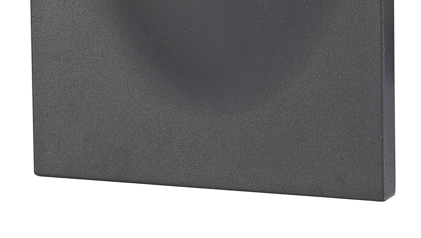Beech Wall Lamp, 1 x 6W LED, 3000K, 510lm, IP54, Anthracite, 3yrs Warranty