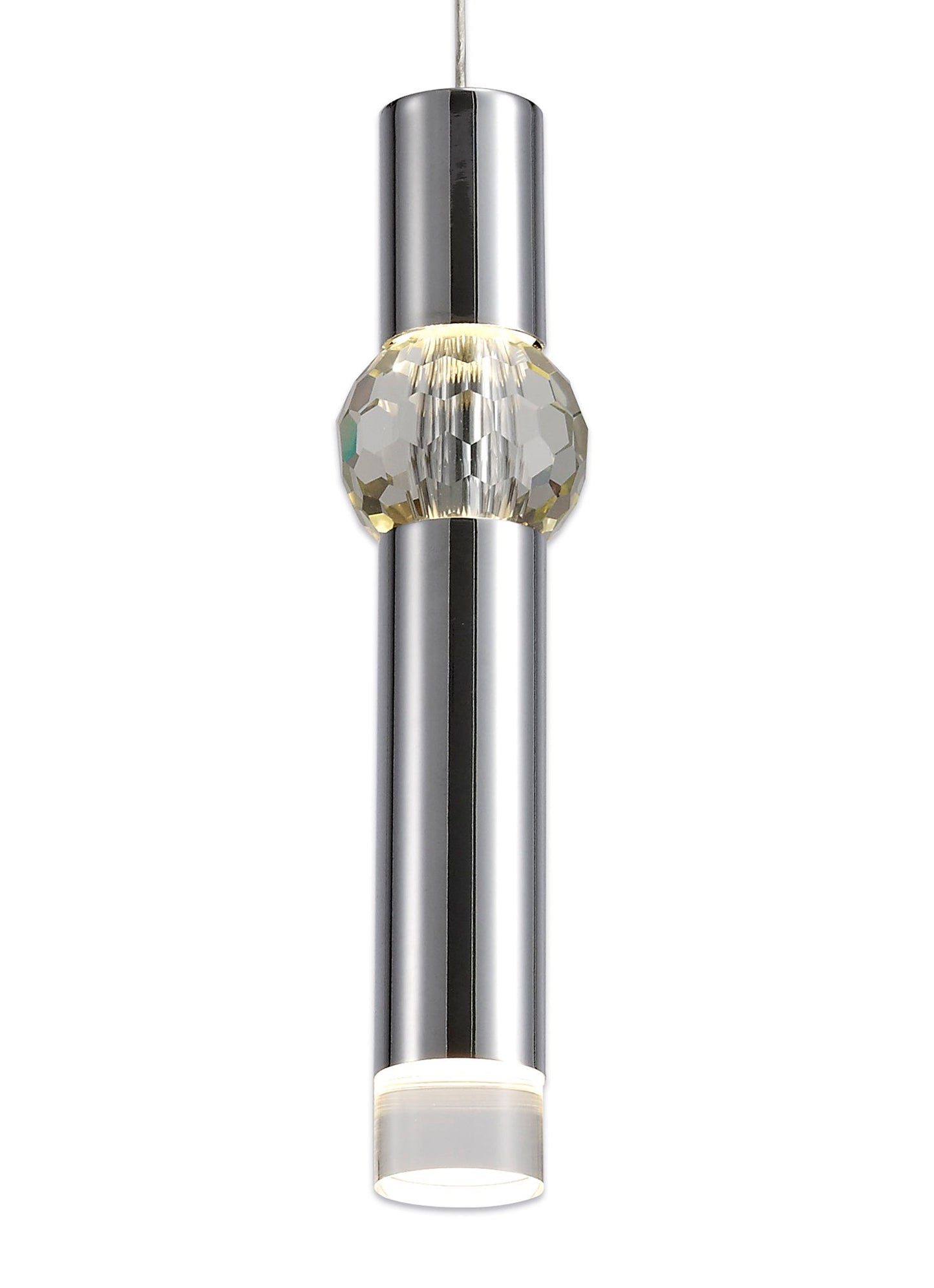 Bollington 1 Light Pendant, 1 x 5W LED, 3000K, 118lm, Polished Chrome, 3yrs Warranty
