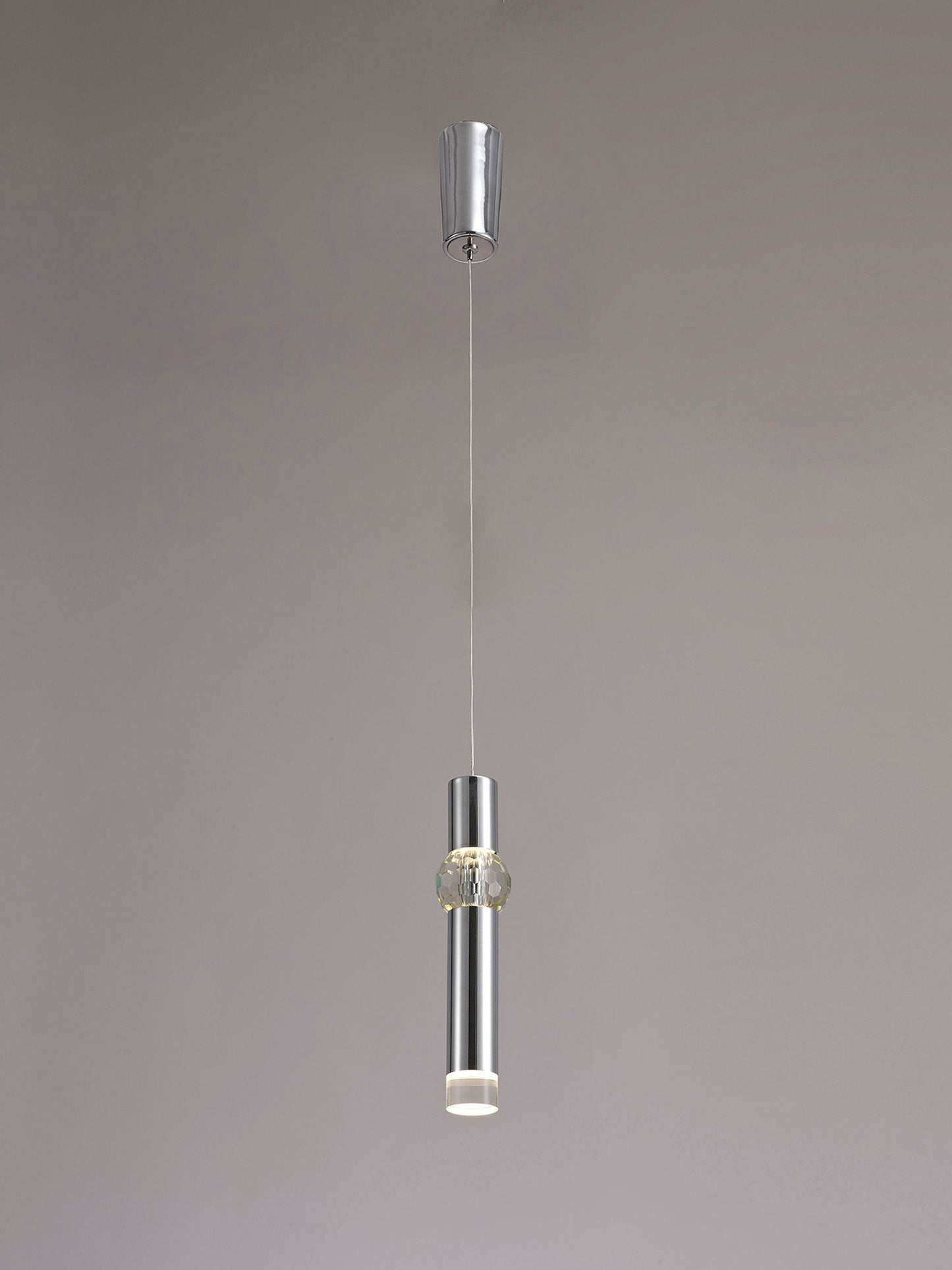 Bollington 1 Light Pendant, 1 x 5W LED, 3000K, 118lm, Polished Chrome, 3yrs Warranty