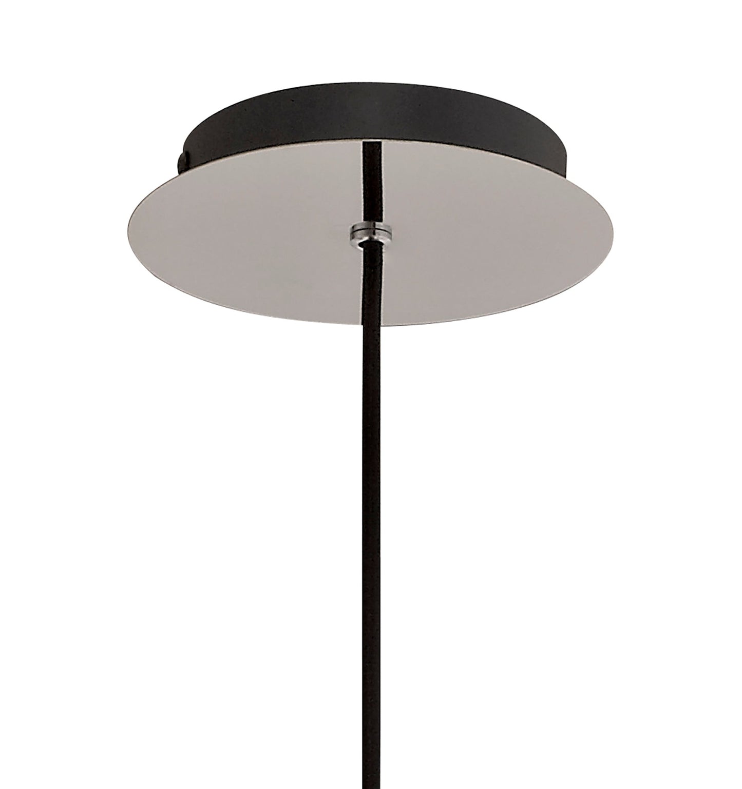Bowdon Single Pendant, 1 Light Adjustable E27, Black and Smoke Fade Glass