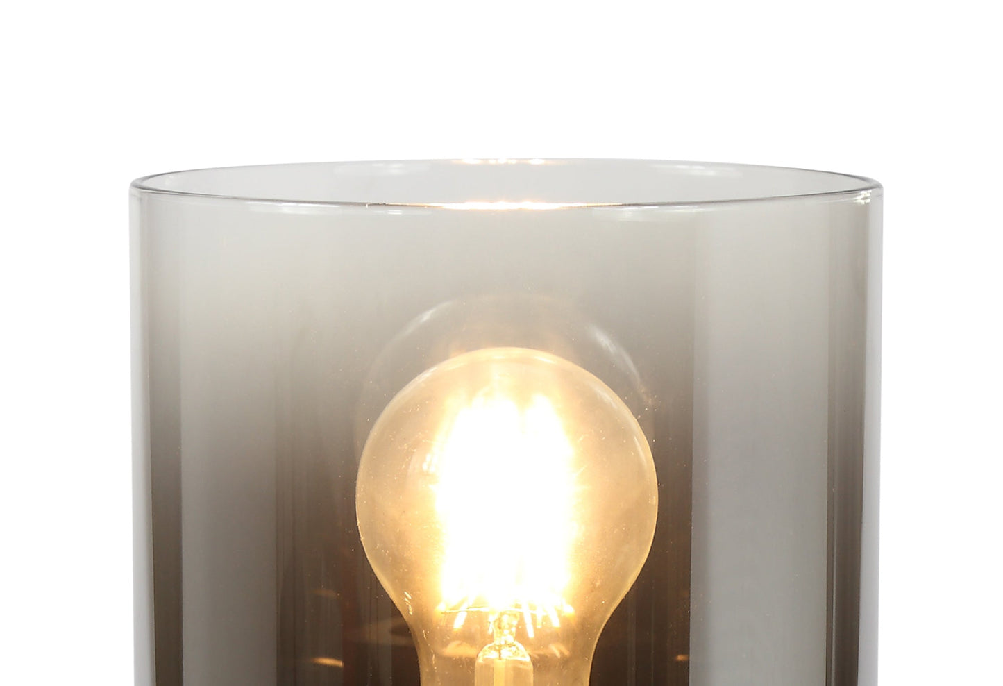 Bowdon Table Lamp, 1 Light Table Lamp E27, Black and Smoke Fade Glass