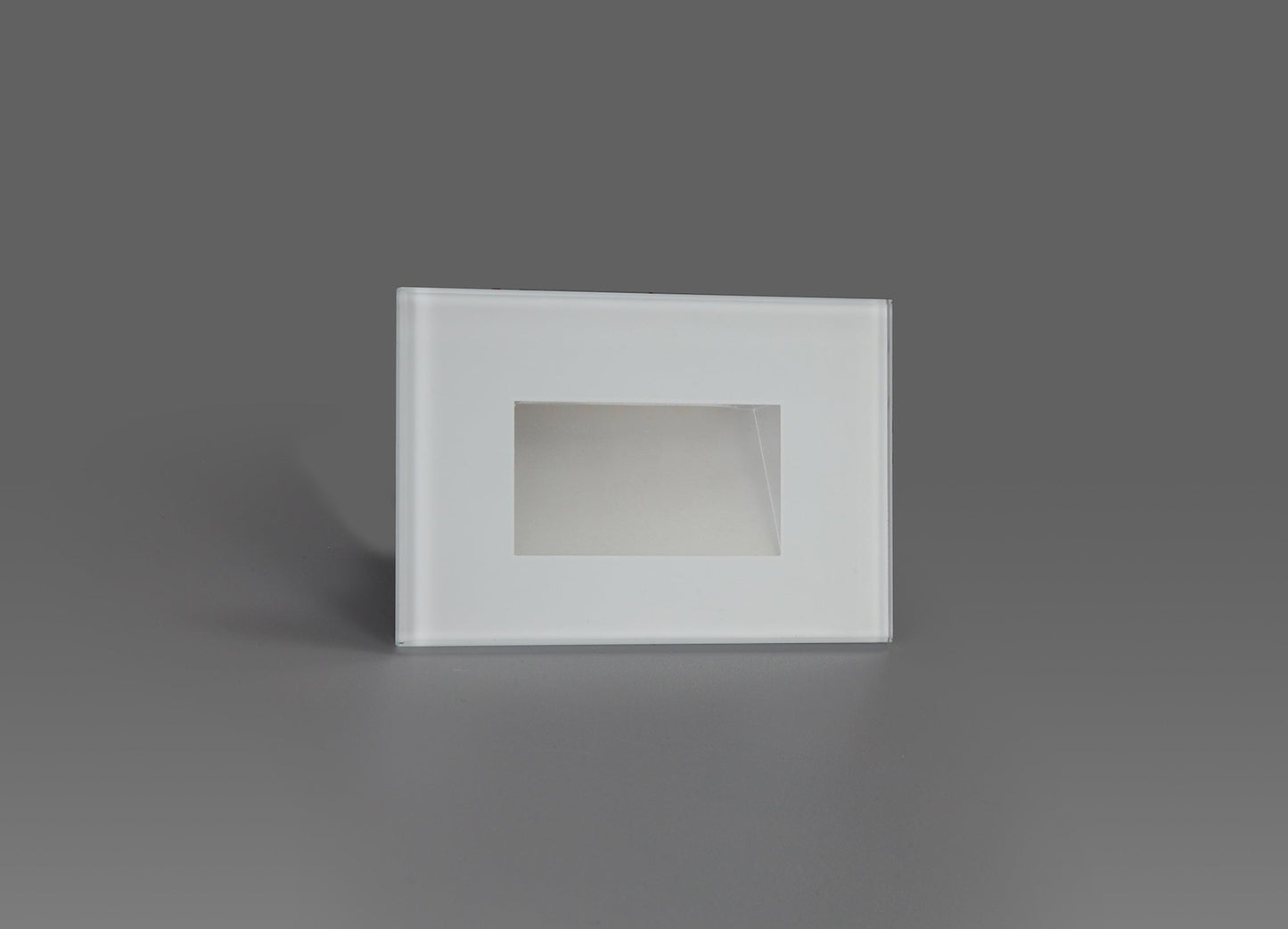 Bower Recessed Rectangle Glass Fronted Wall Lamp, 1 x 3.3W LED, 3000K, 145lm, IP65, White, 3yrs Warranty