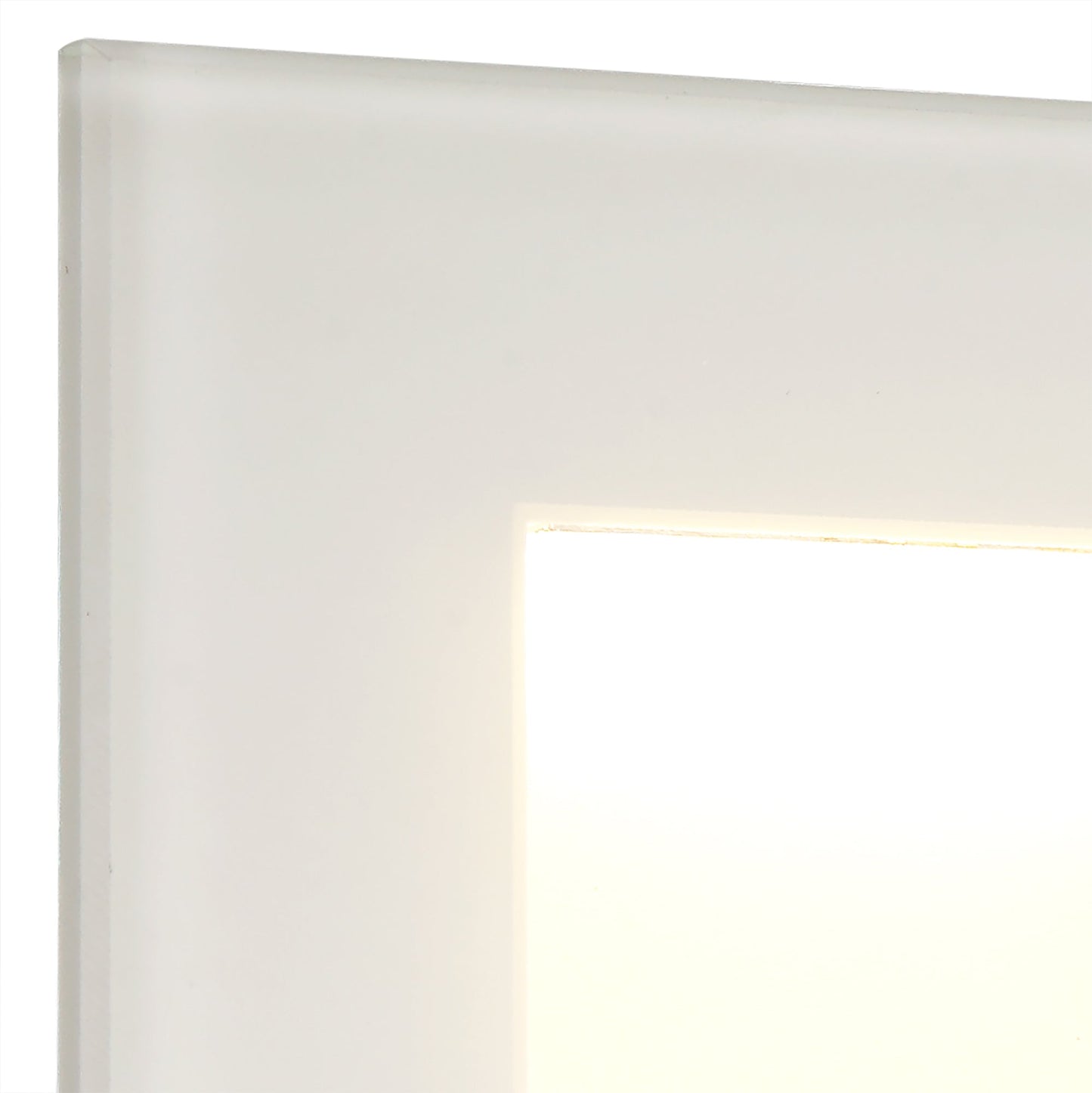 Bower Recessed Rectangle Glass Fronted Wall Lamp, 1 x 3.3W LED, 3000K, 145lm, IP65, White, 3yrs Warranty