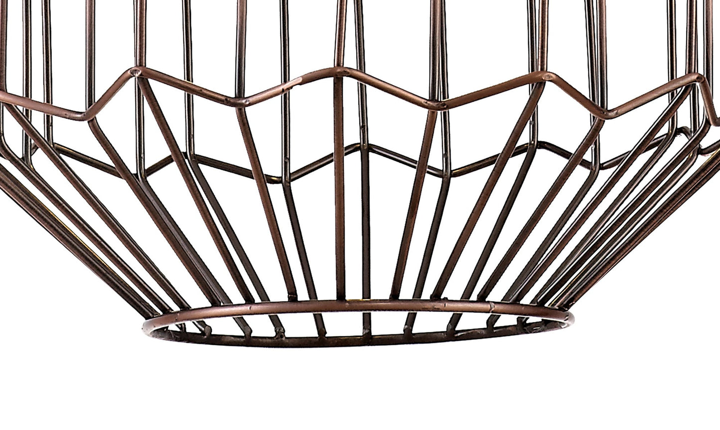Bucklow Small Pendant, 1 x E27, Antique Copper and Black 2