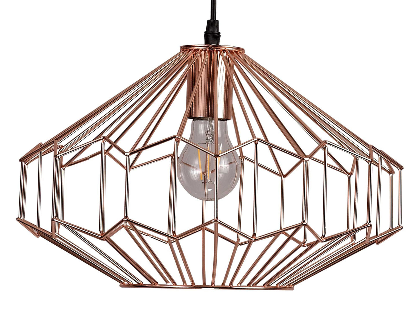 Bucklow Medium Pendant, 1 x E27, Antique Copper and Black 2