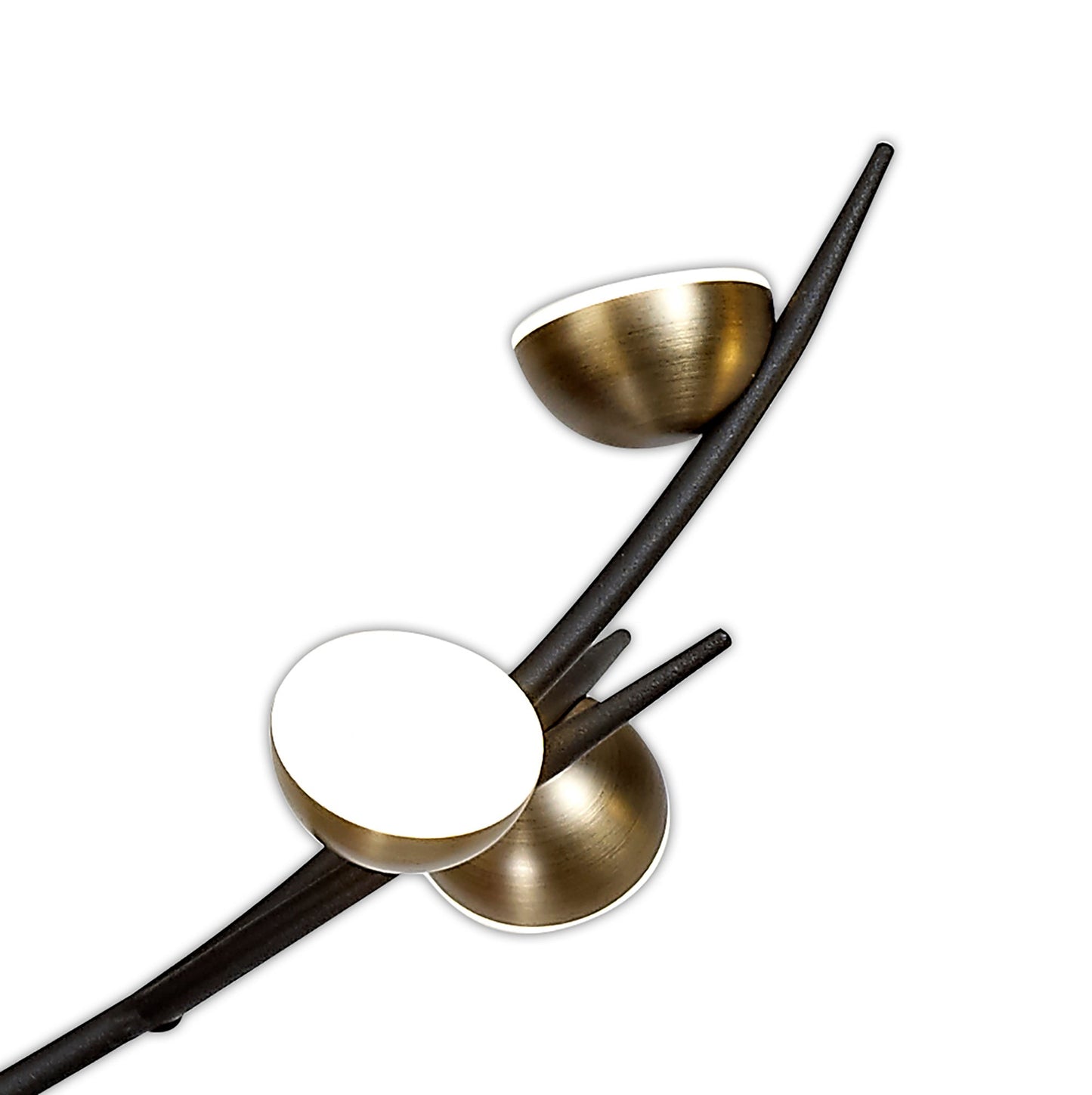 Budworth 16 Light Linear Pendant, 16 x 3W LED, 3000K, 2640lm, Black and Antique Brass, 3yrs Warranty