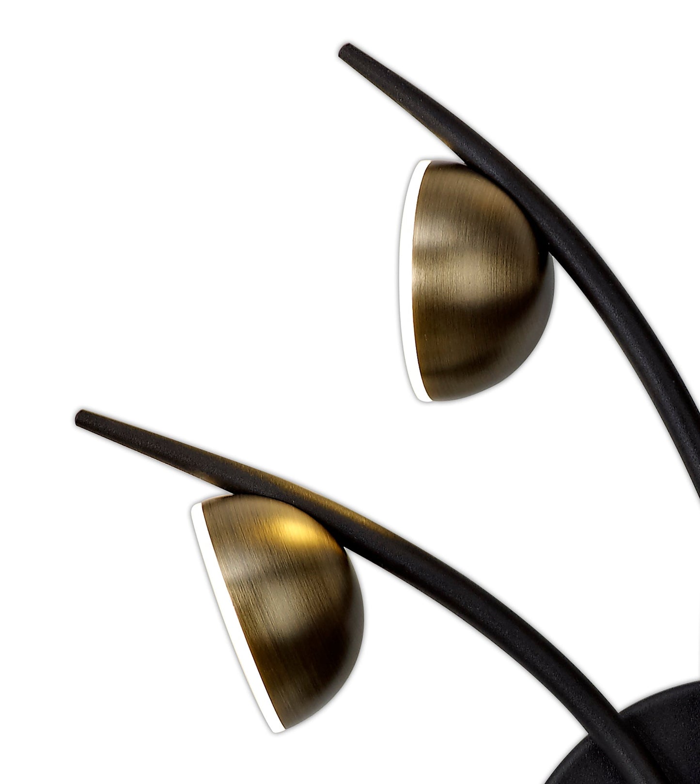 Budworth 5 Light Wall Lamp, 5 x 3W LED, 3000K, 825lm, Black and Antique Brass, 3yrs Warranty