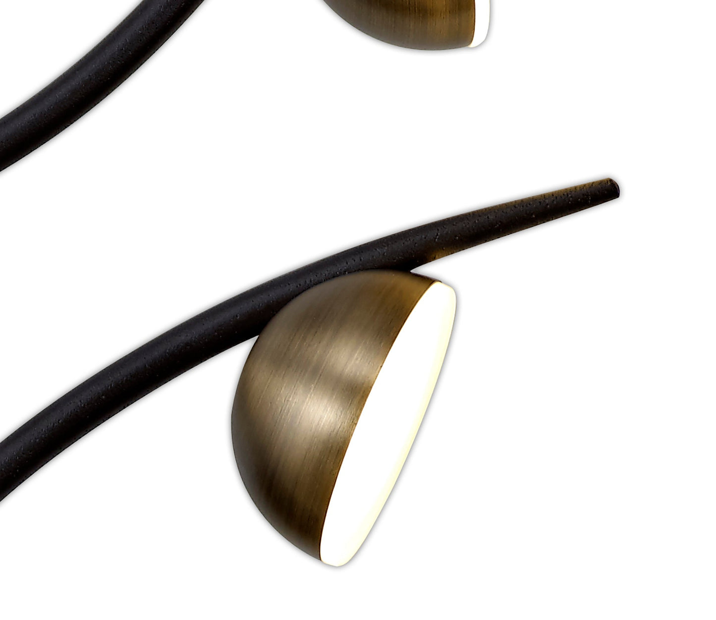 Budworth 5 Light Wall Lamp, 5 x 3W LED, 3000K, 825lm, Black and Antique Brass, 3yrs Warranty