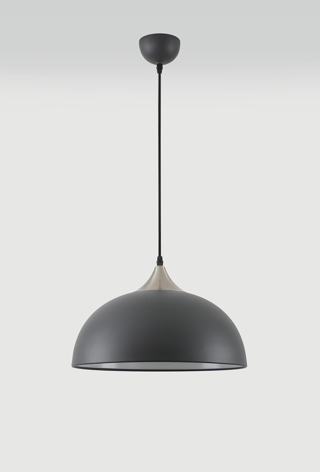 Burton 38cm Small Pendant, 1 x E27, Graphite and Satin Nickel 2