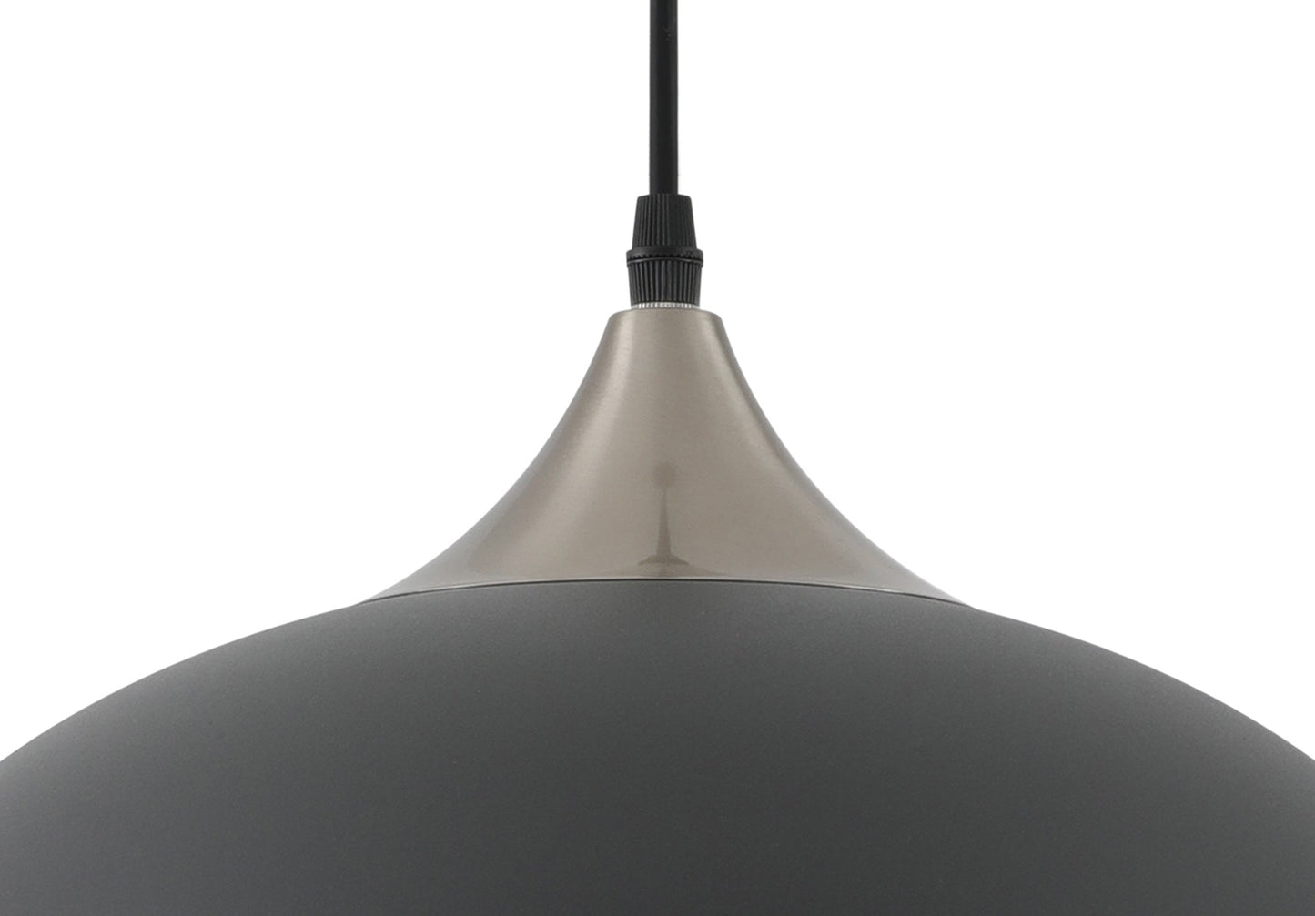 Burton 38cm Small Pendant, 1 x E27, Graphite and Satin Nickel 2