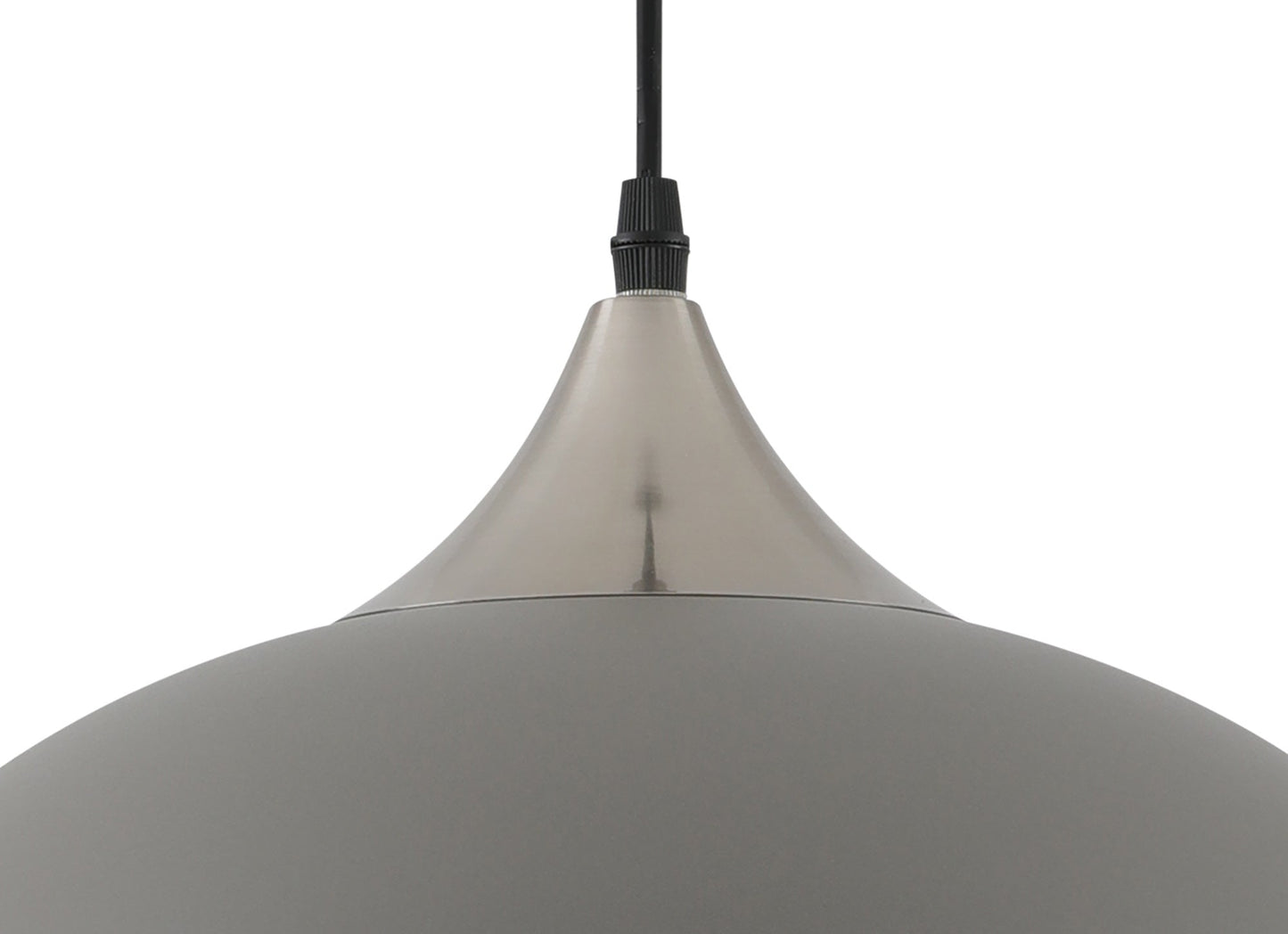 Burton 38cm Small Pendant, 1 x E27, Sand Grey and Satin Nickel 2