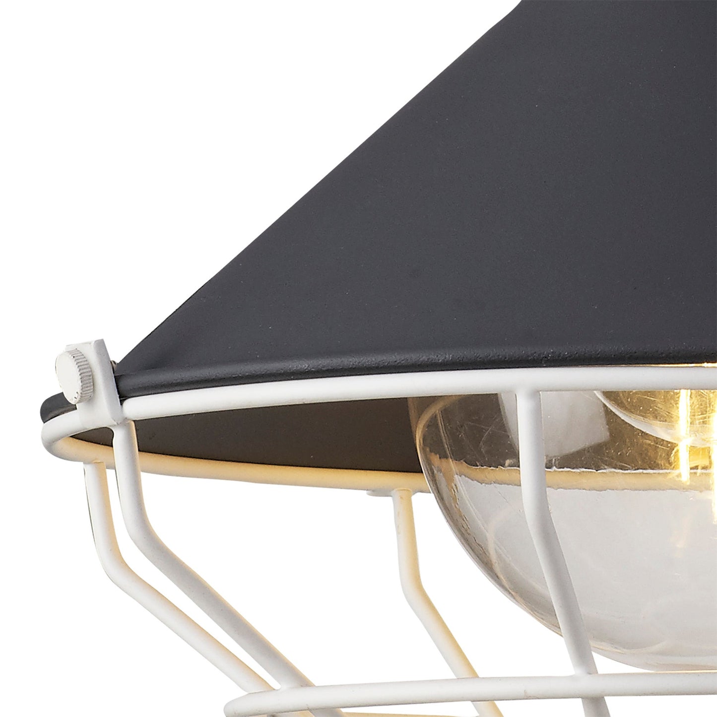 Buttermere Semi-Flush Ceiling, 1 Light E27, IP65, Anthracite and Matt White, 2yrs Warranty