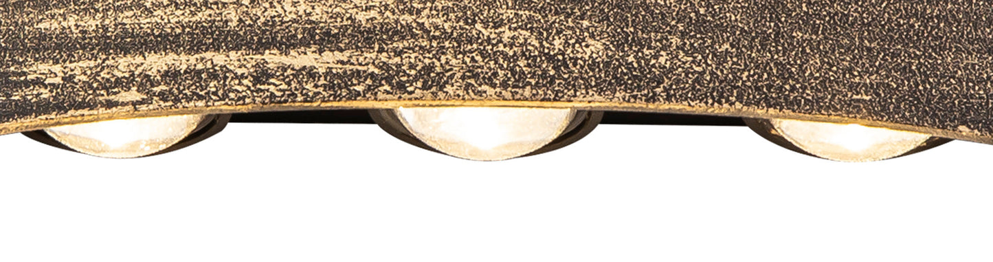 Cavendish Up & Downward Lighting Wall Lamp, 6 x 1W LED, 3000K, 500lm, IP54, Black and Gold, 3yrs Warranty
